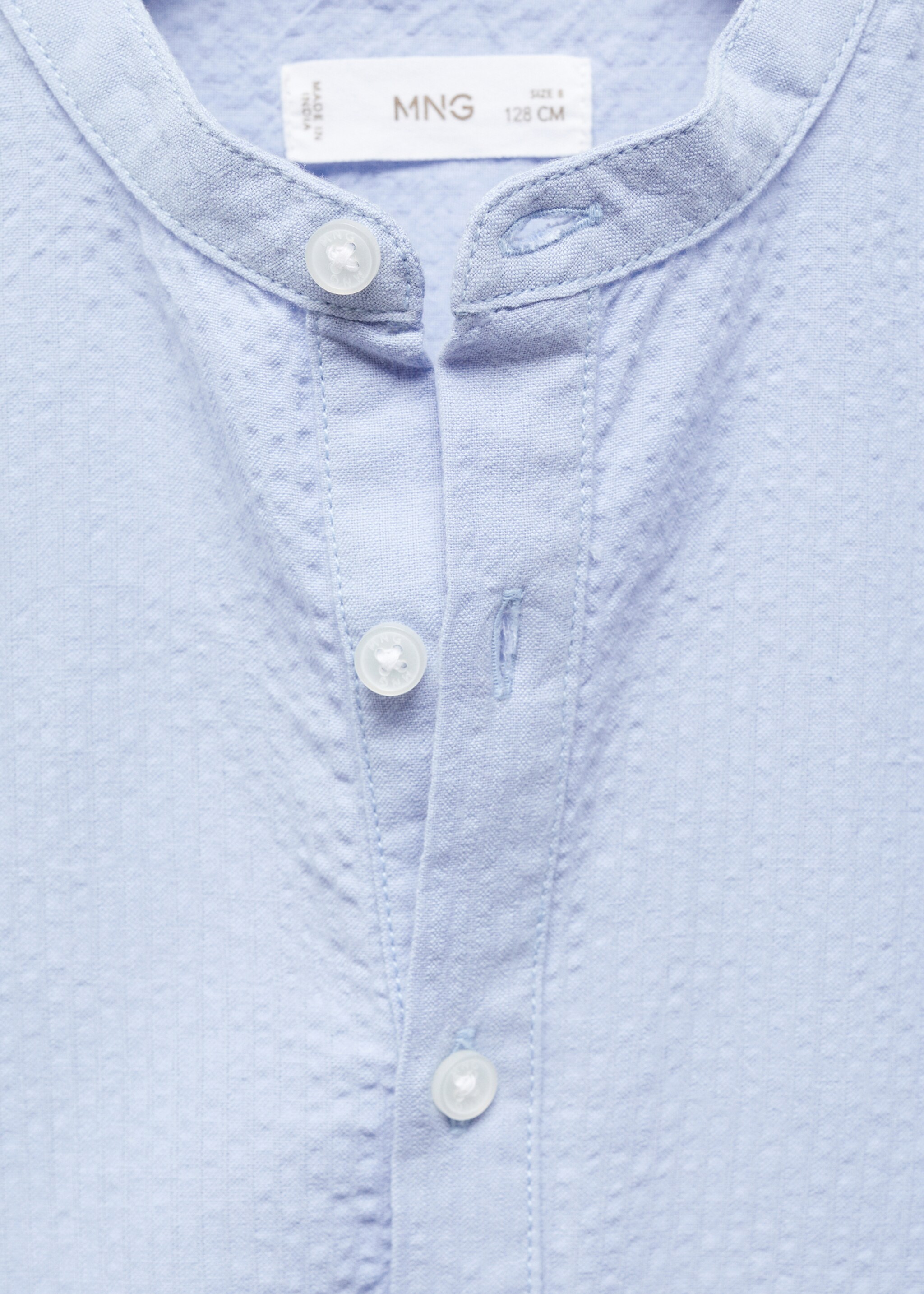 Camisa regular fit de gola de mandarim - Pormenor do artigo 8