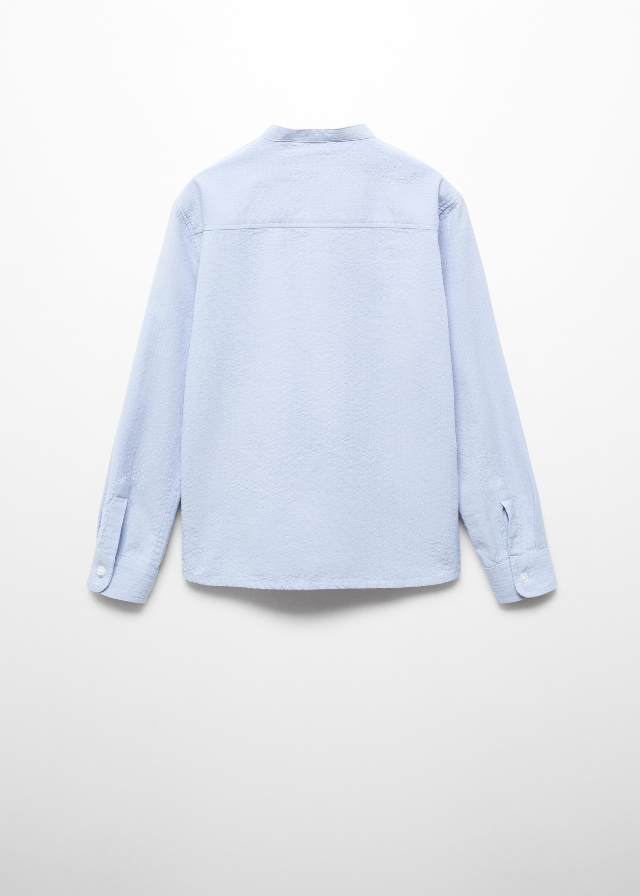 Camisa regular fit de gola de mandarim - Verso do artigo