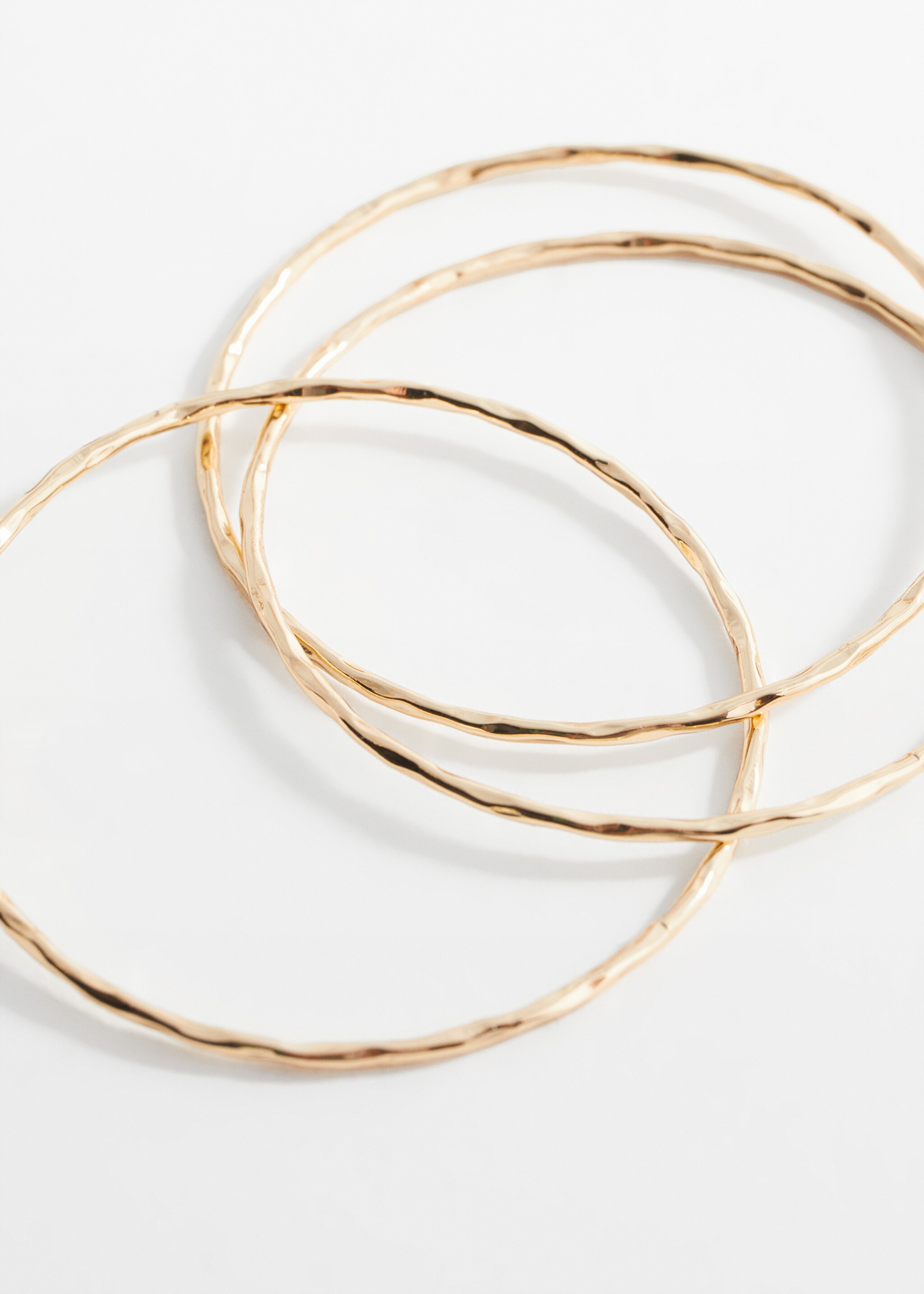 Combined hoop bracelets - Medium plane, Gold. Ref: 67066033-00.