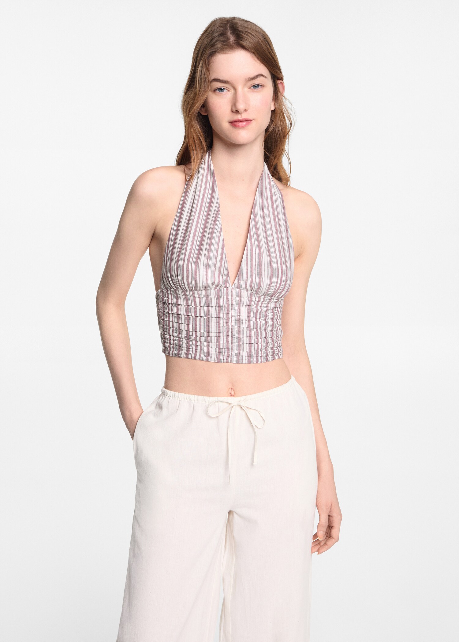 Open-back halter-neck top - Medium plane
