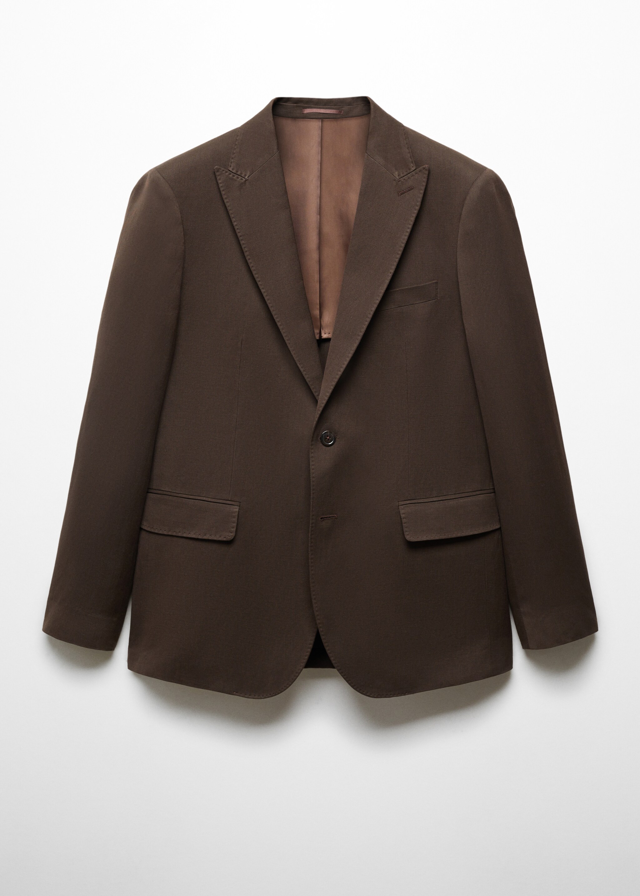 Dressjakke i bomull og lin, slim-fit - Artikkel uten modell