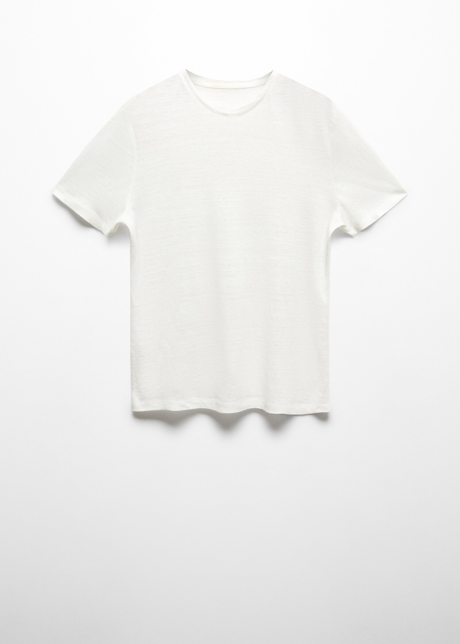 Slim-fit 100% linen t-shirt - Article without model