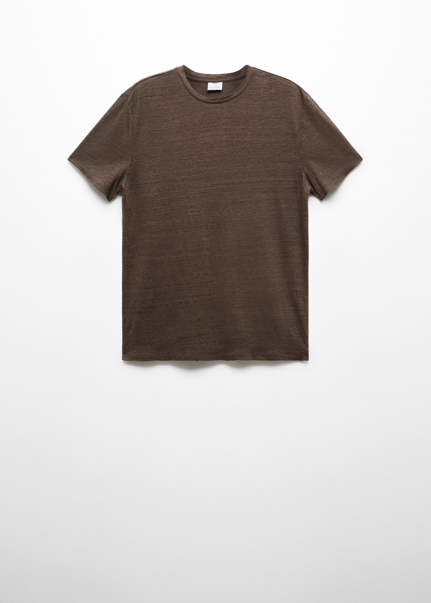 Slim-fit 100% linen t-shirt - Article without model