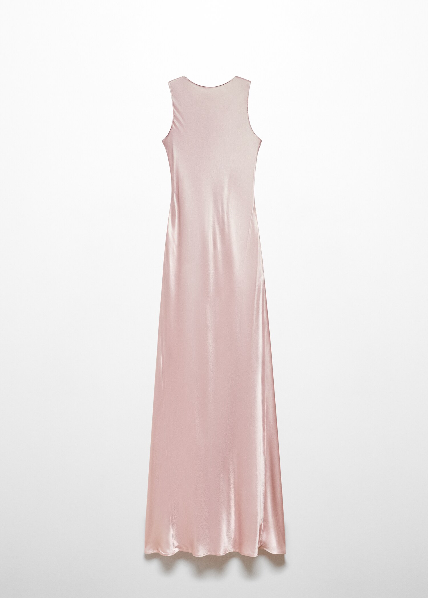 Open-back satin-effect dress - Article without model