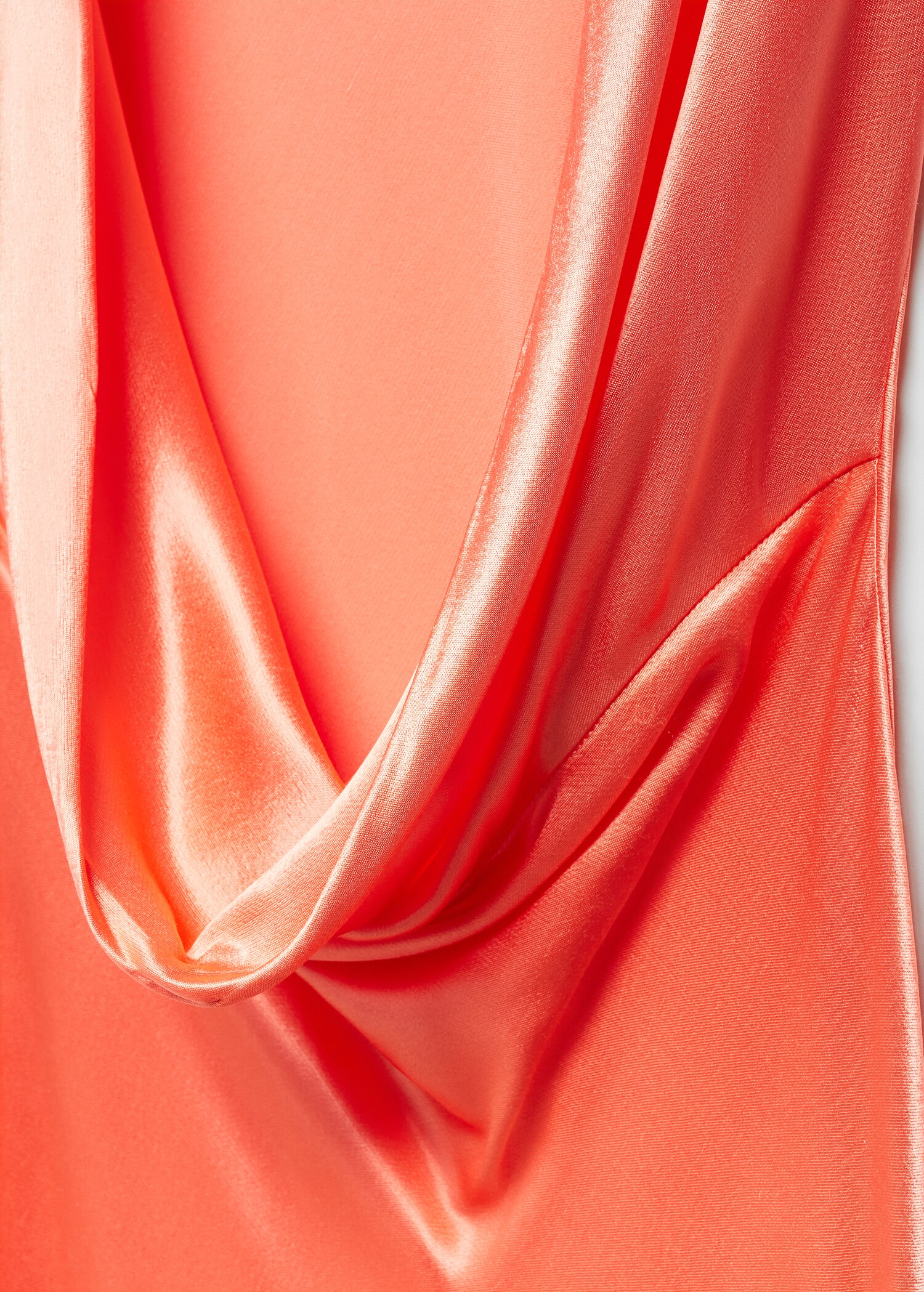Open-back satin-effect dress - Details of the article 8