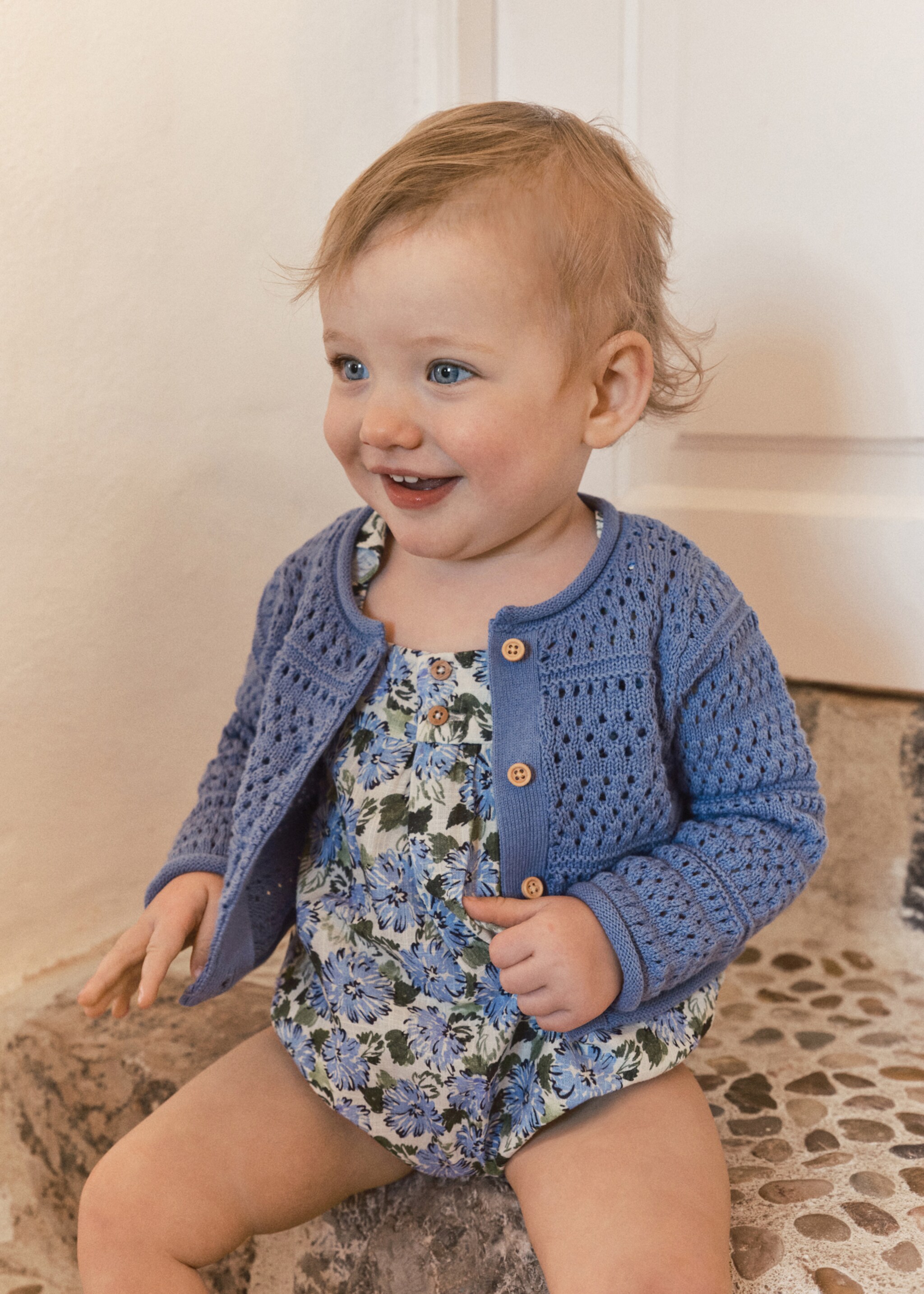 Cardigan de malha rendada de algodão - Pormenor do artigo 5