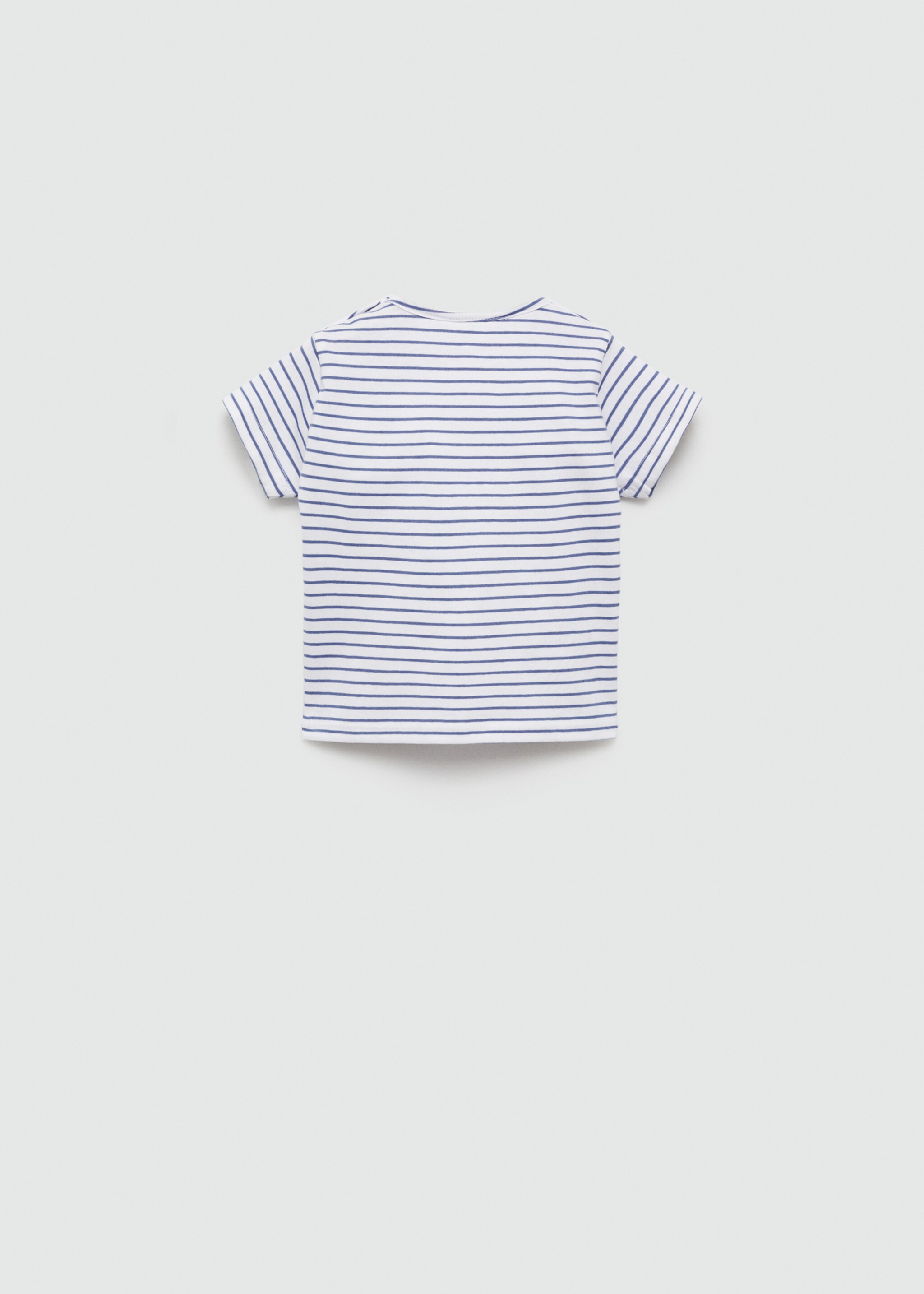 T-shirt coton à rayures - Verso de l’article, Bleu. Ref: 67066335-00.