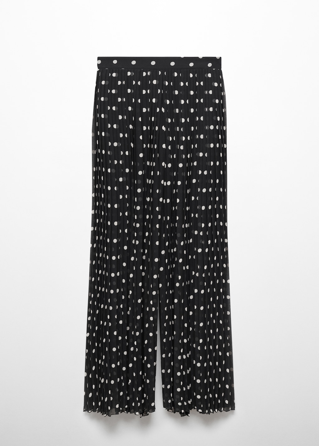 Polka-dot pleated pants - Women | MANGO OUTLET USA