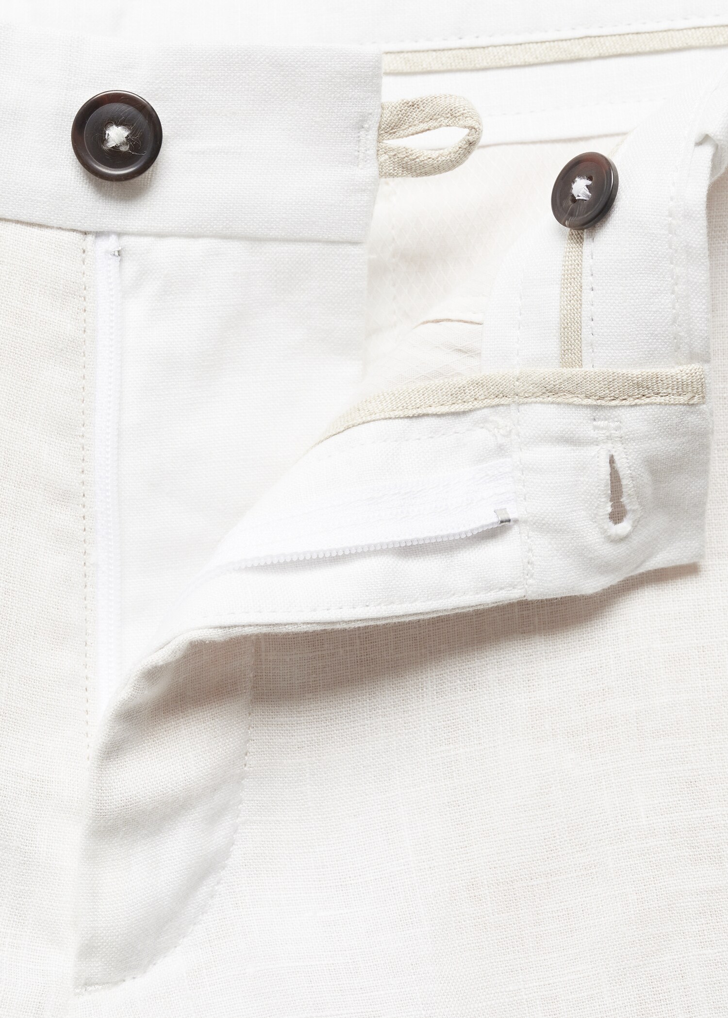 Slim-Fit-Bermudashorts aus 100 % Leinen - Detail des Artikels 8