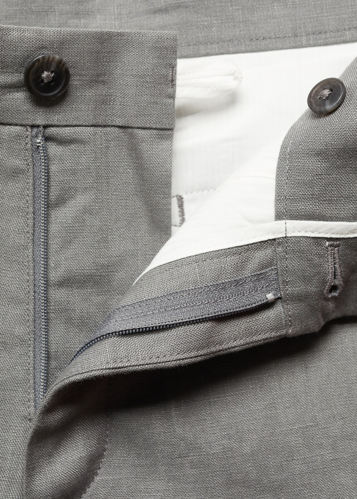 Slim-Fit-Bermudashorts aus 100 % Leinen - Detail des Artikels 8