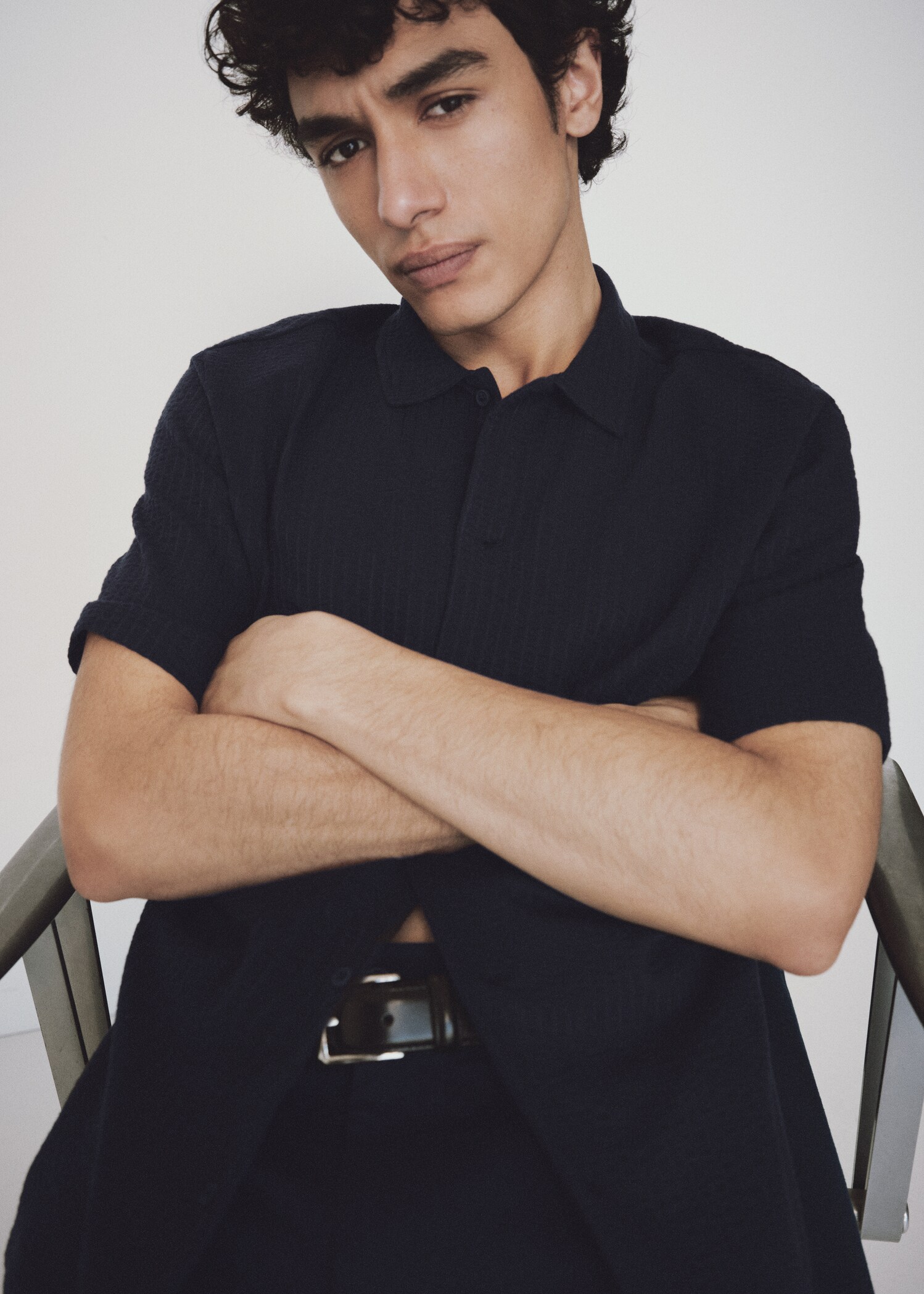 Seersucker cotton shirt - Details of the article 5