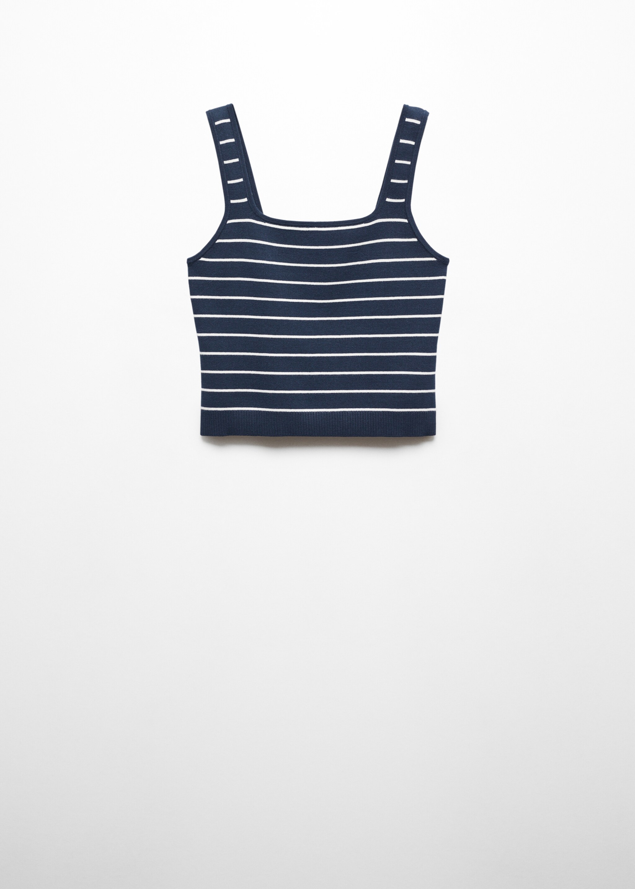 Striped strapless top - Article without model, Dark Navy. Ref: 67066731-00.