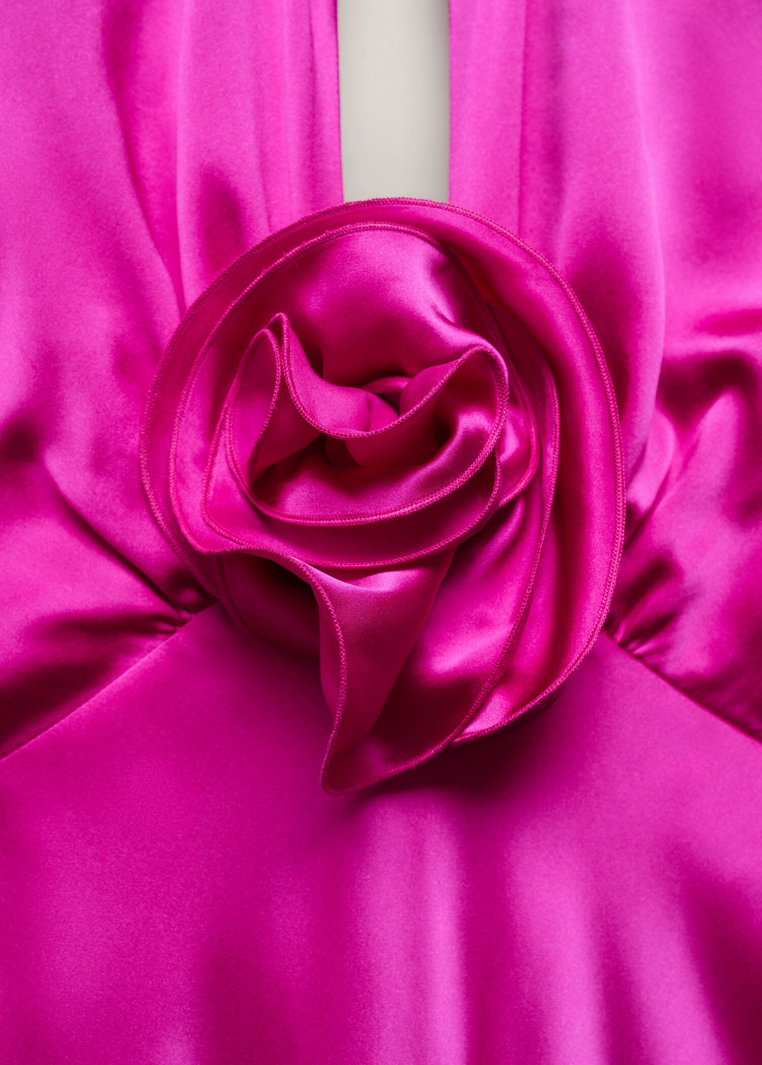 Satin dress with flower detail - Details of the article 8