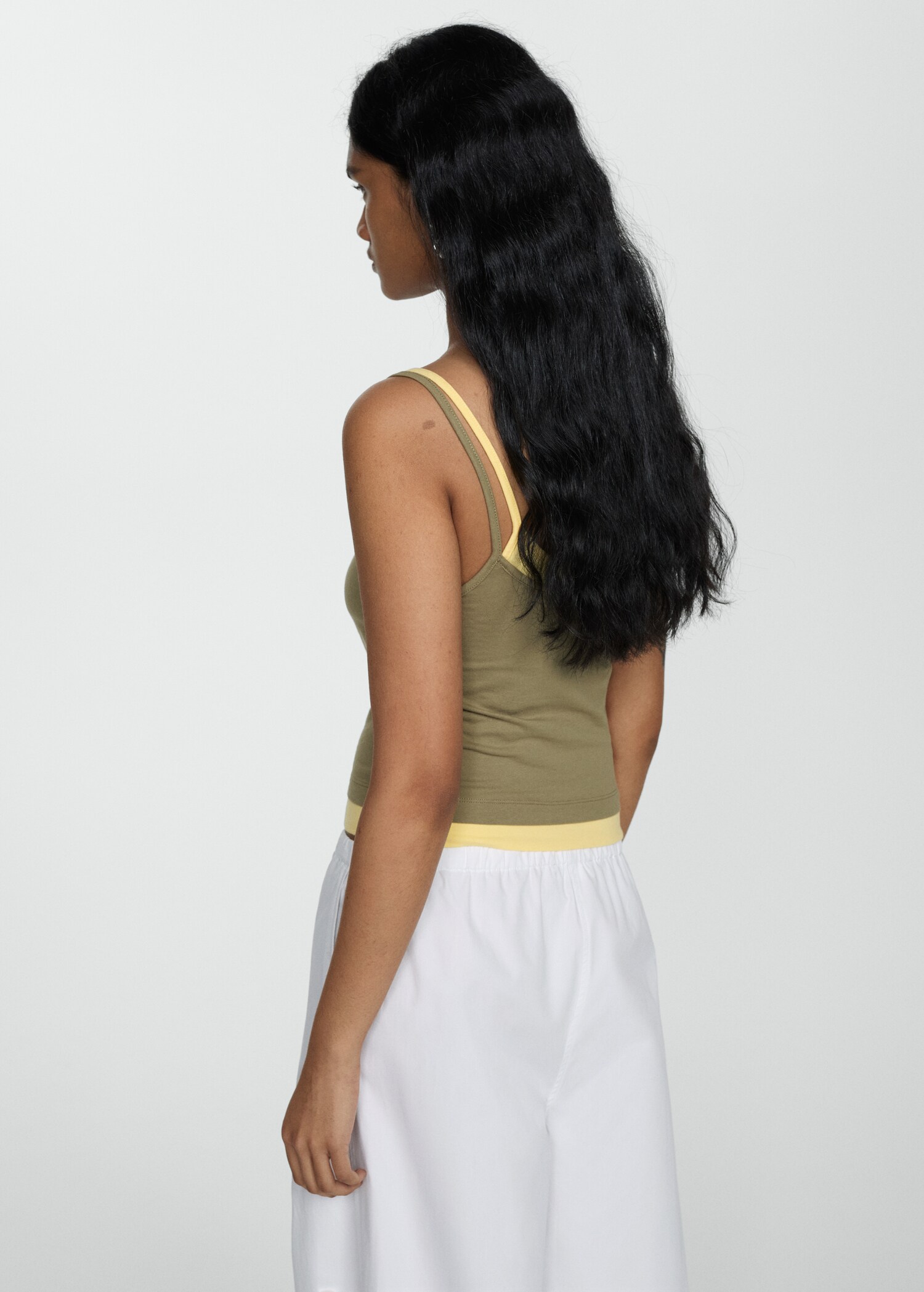 Combination top with thin straps - Reverse of the article