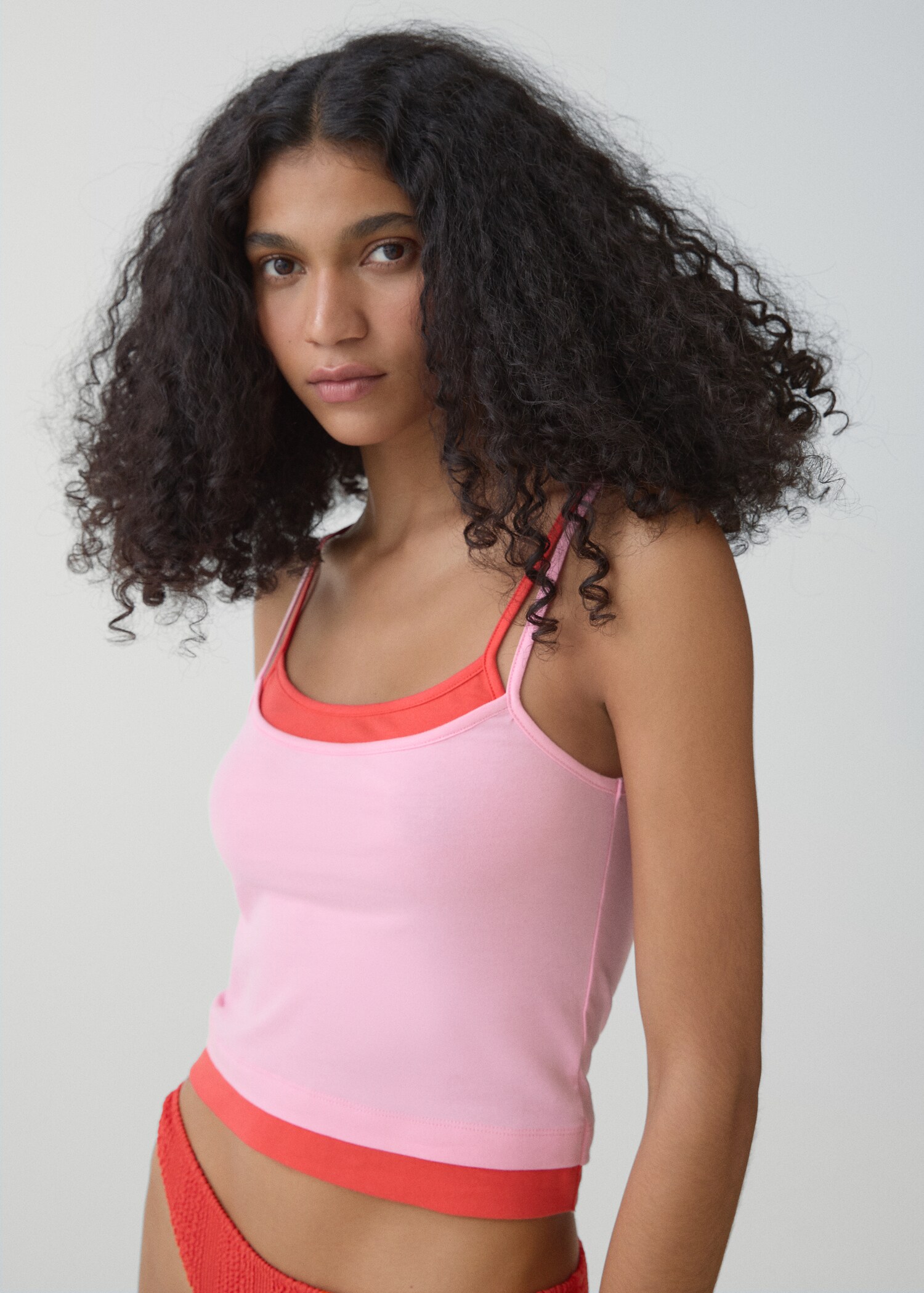 Combination top with thin straps - Details of the article 1