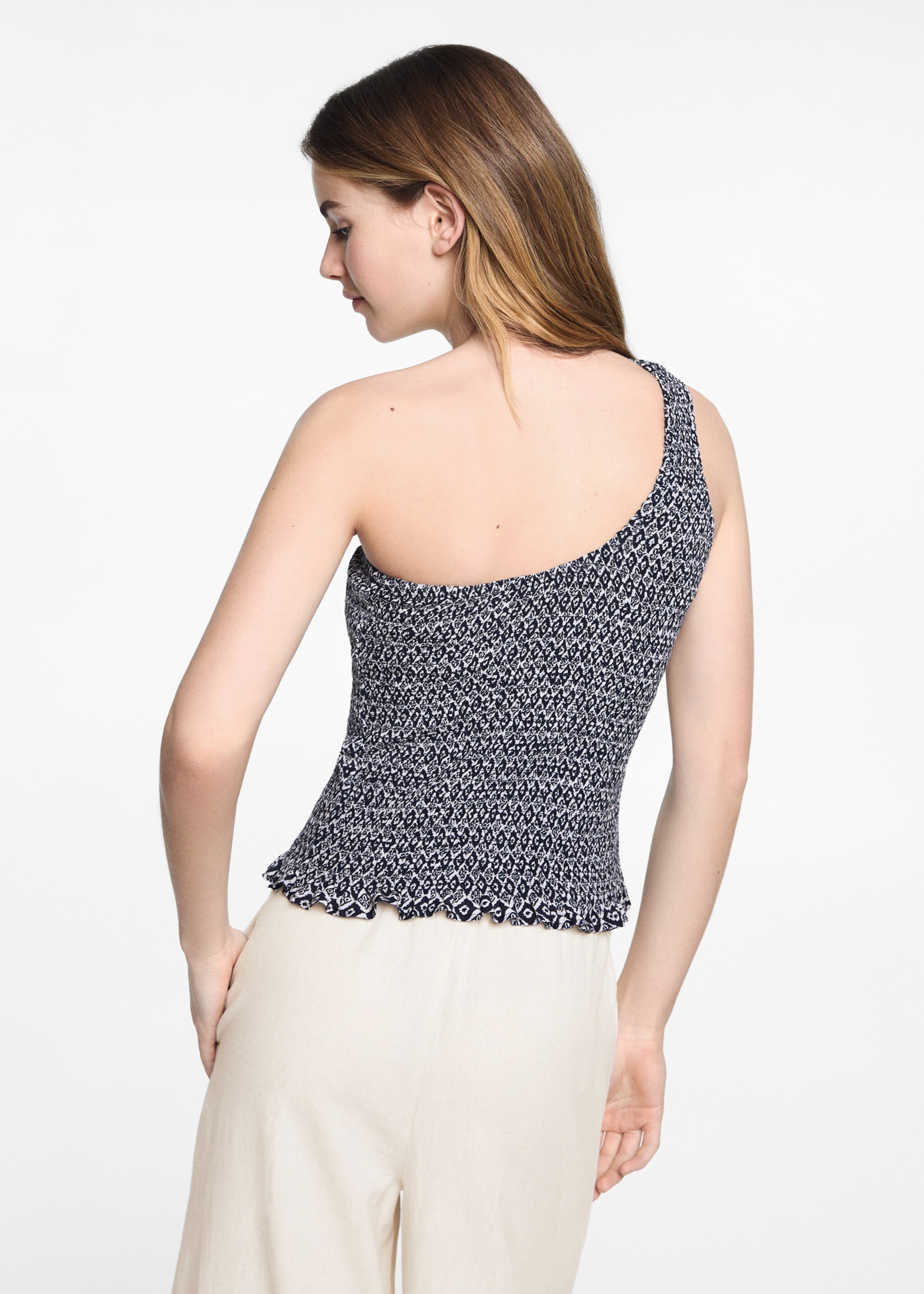 Asymmetric ruched top - Reverse of the article