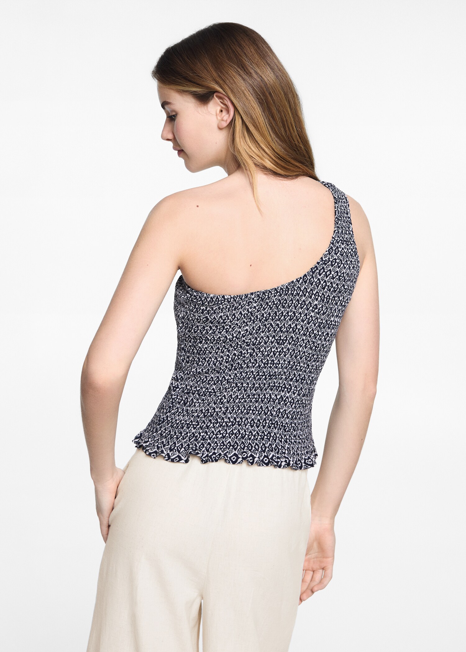 Asymmetric ruched top - Reverse of the article