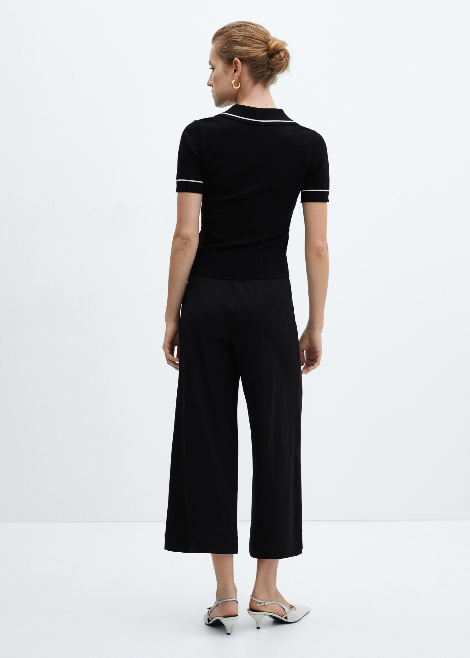 Crop-Hose mit Stretchbund - Rückseite des Artikels