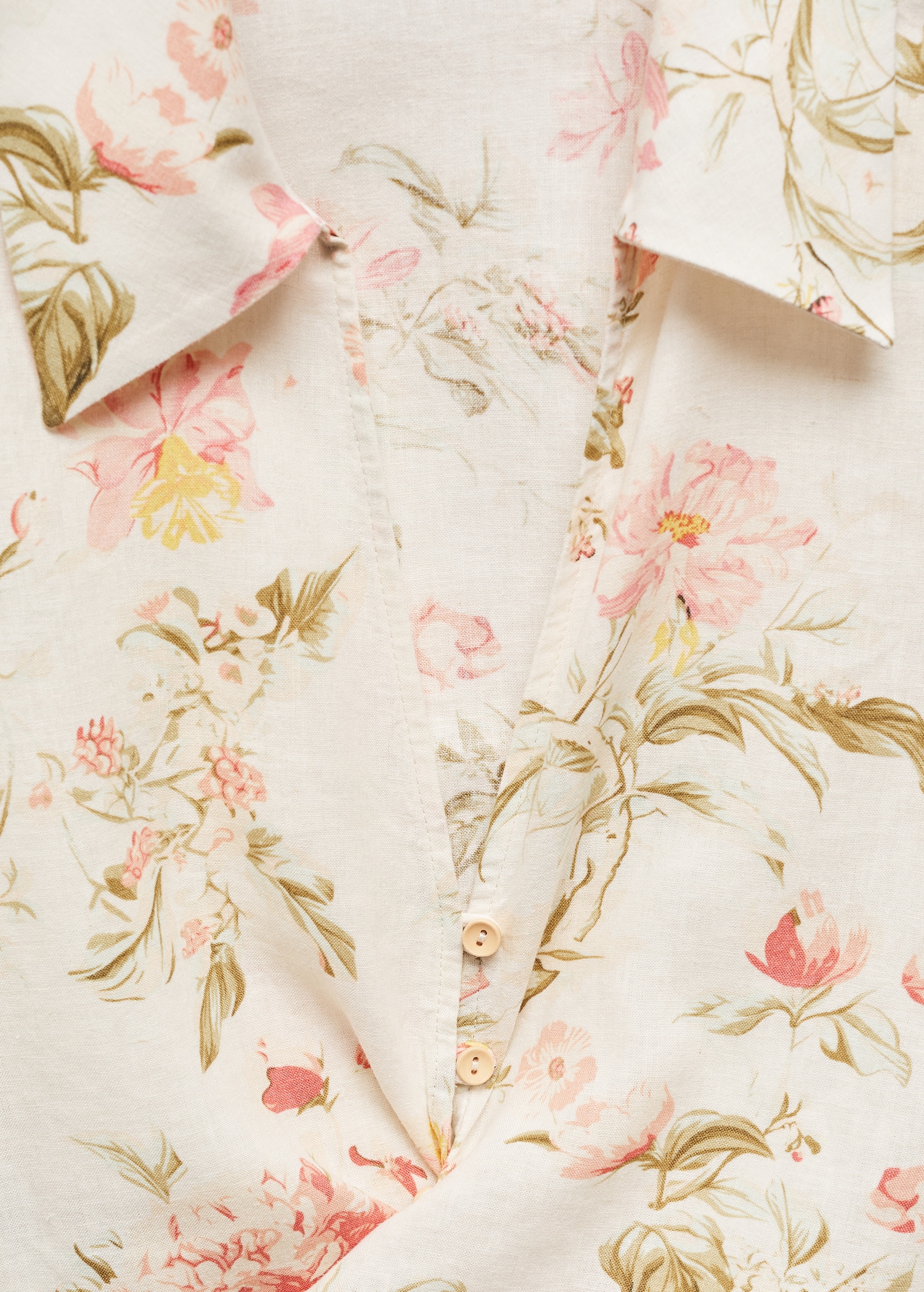 Blouse en lin à fleurs - Détail de l'article 8