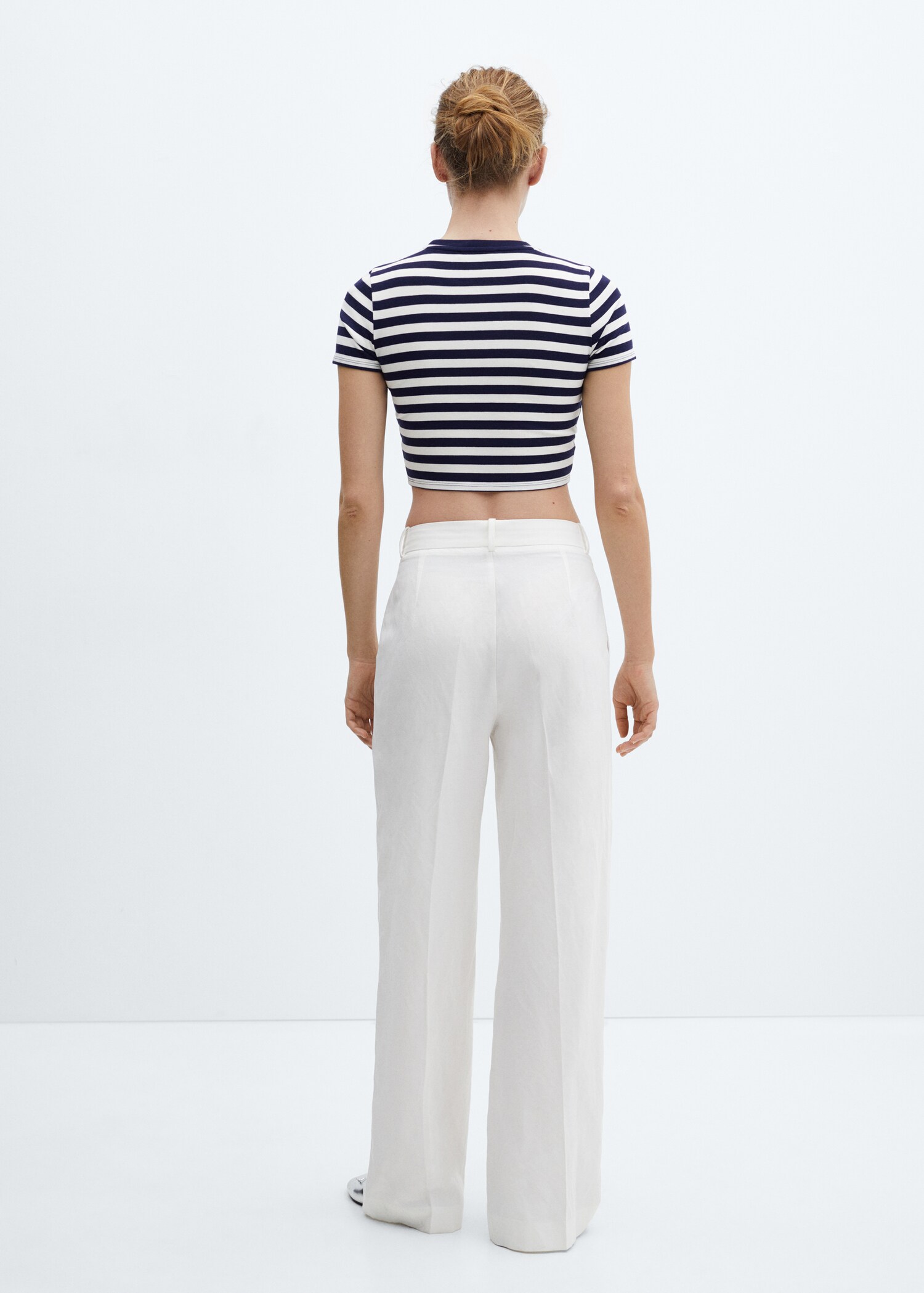 Striped crop T-shirt - Reverse of the article