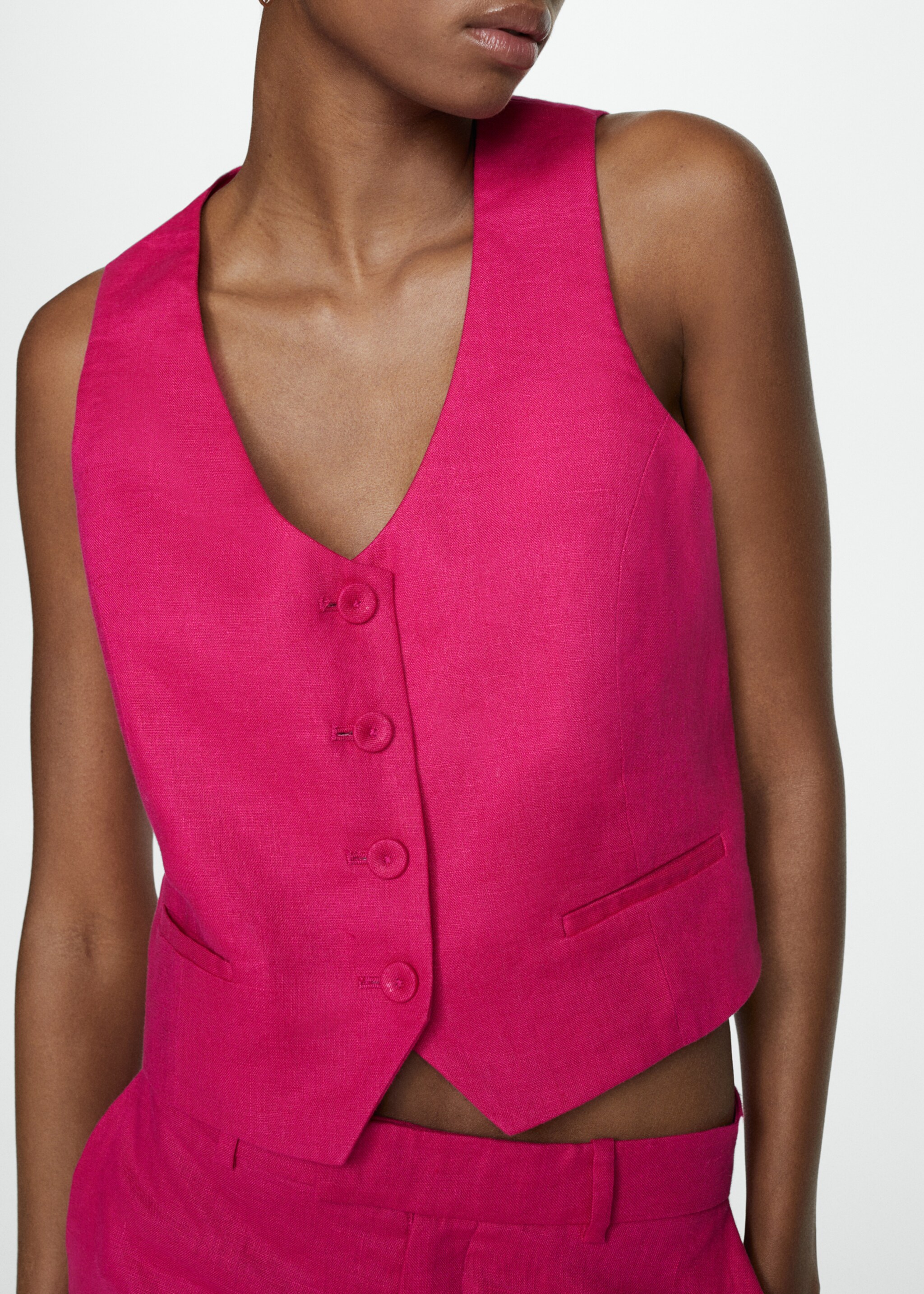Linen suit waistcoat - Details of the article 6
