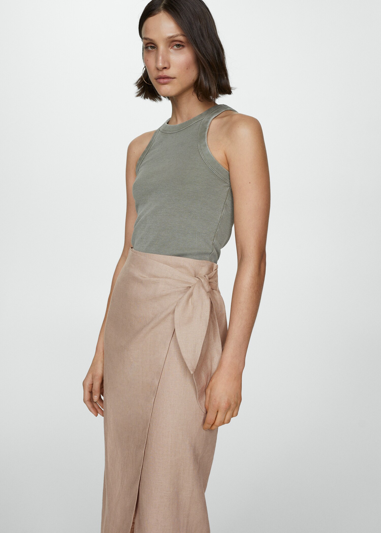 Linen sarong skirt - Details of the article 1