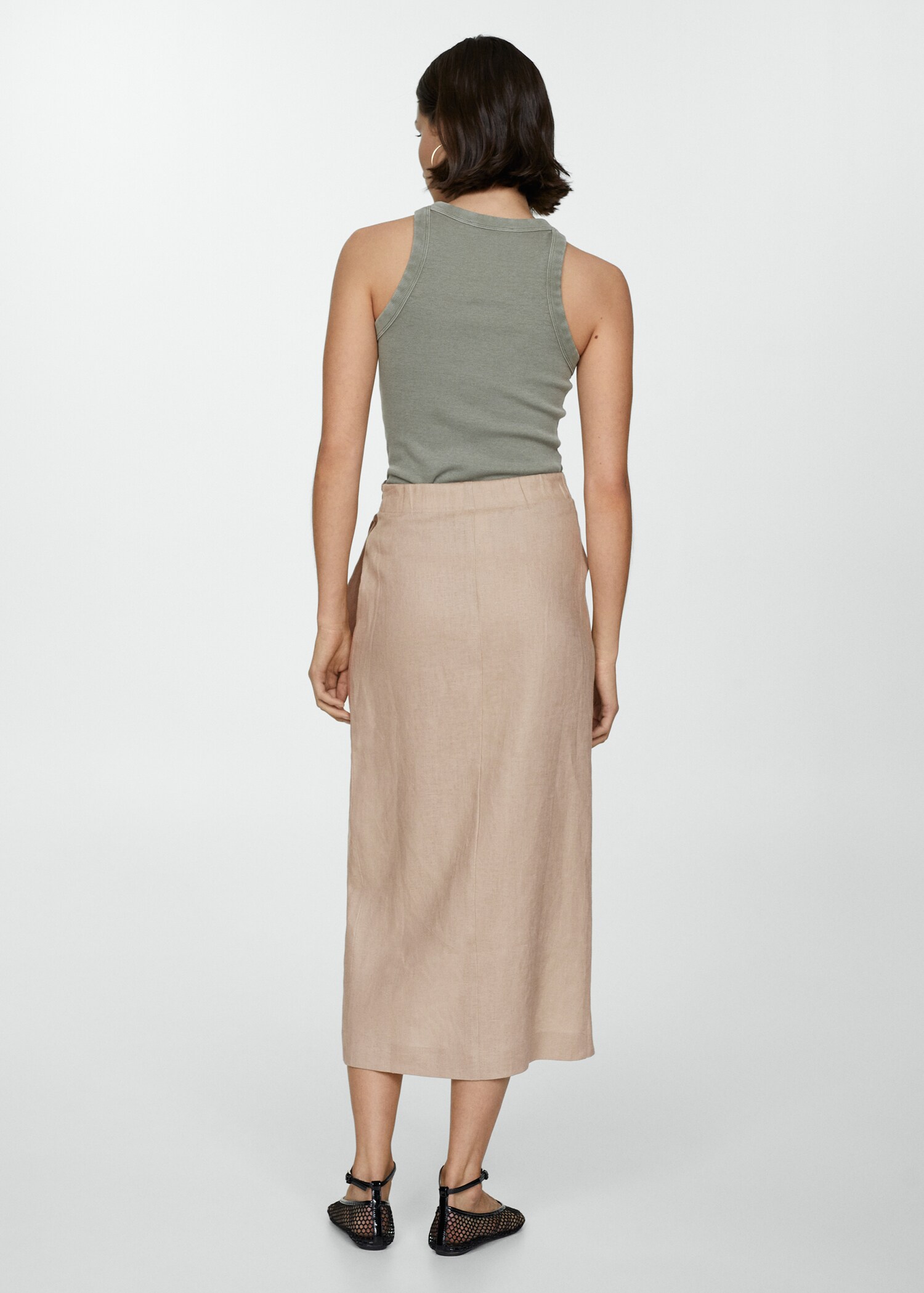 Linen sarong skirt - Reverse of the article