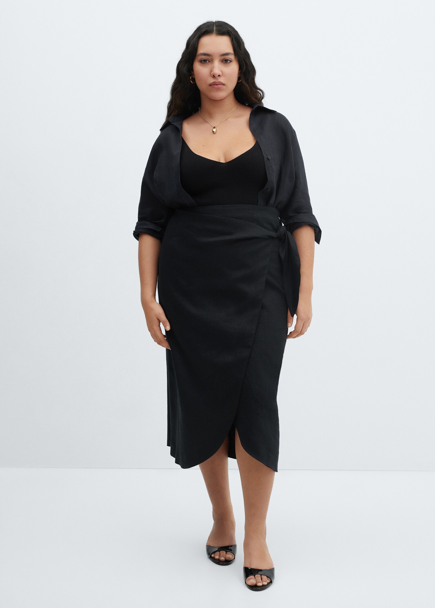 Linen sarong skirt - Details of the article 3