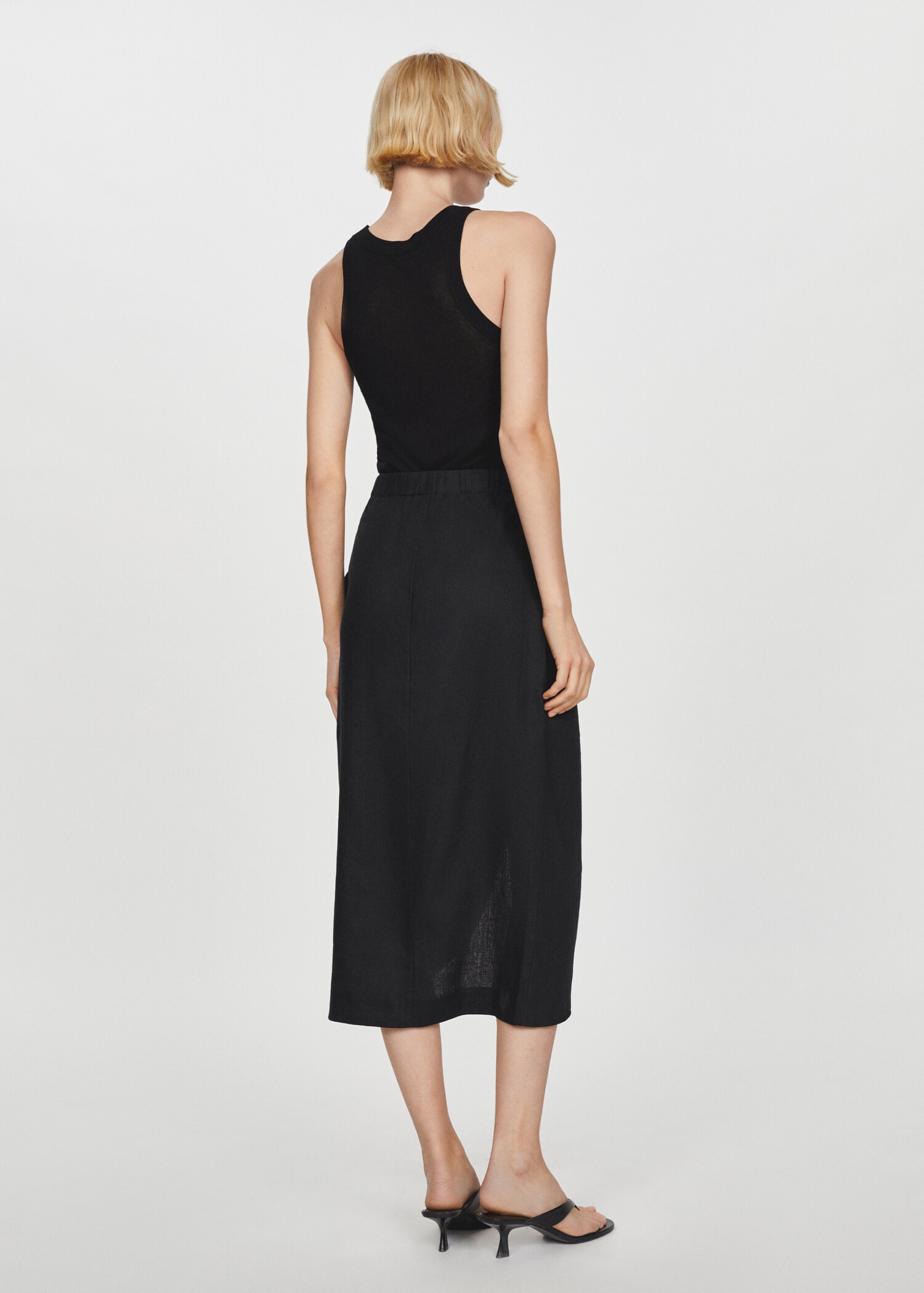 Linen sarong skirt - Reverse of the article