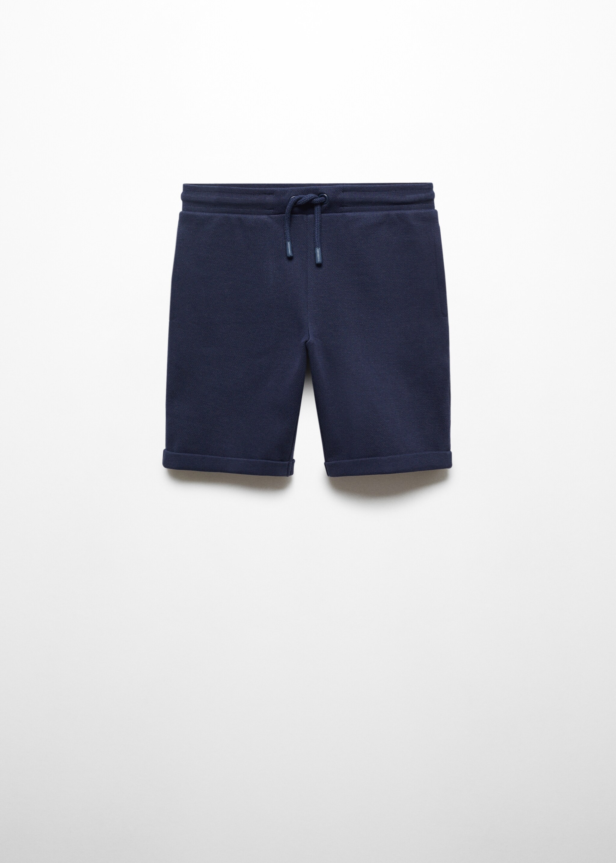 Textured cotton-blend Bermuda shorts - Article without model