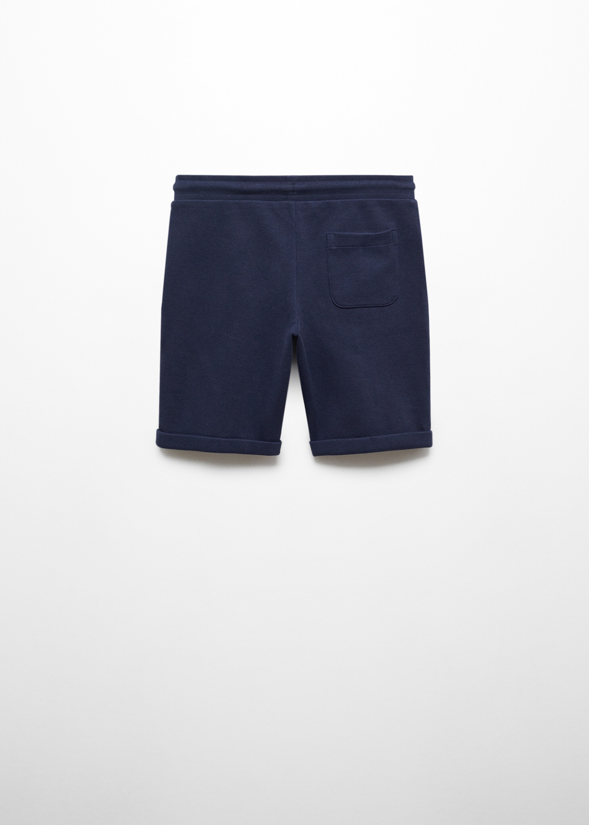 Textured cotton-blend Bermuda shorts - Reverse of the article