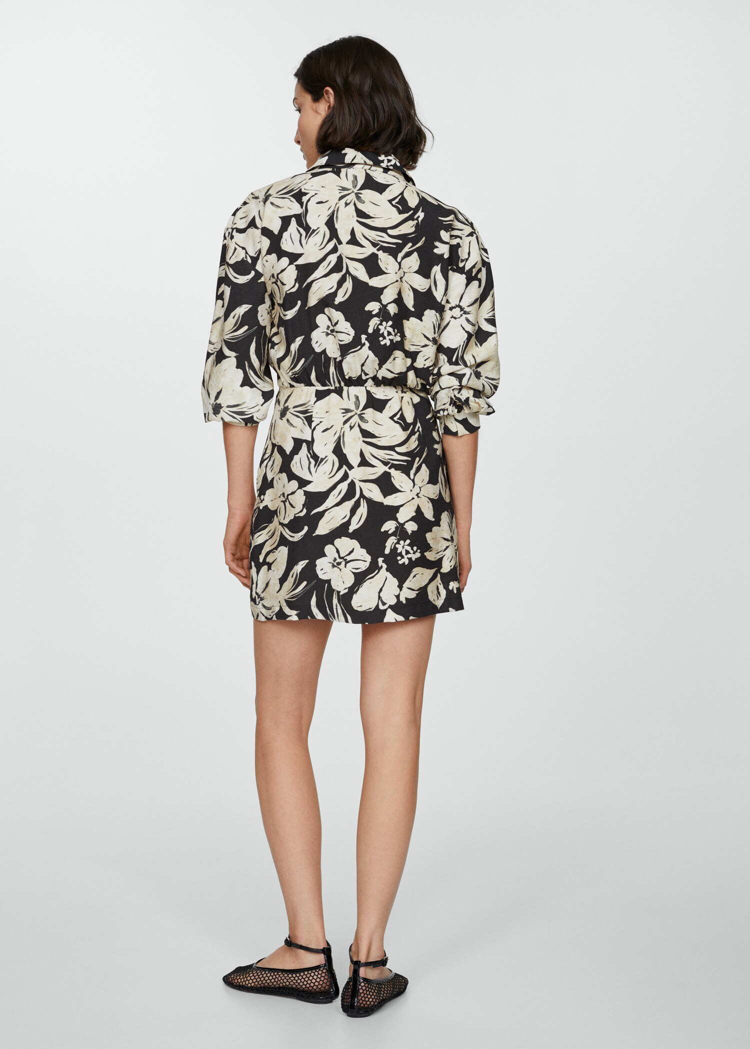 Robe chemisier fleurs - Verso de l’article