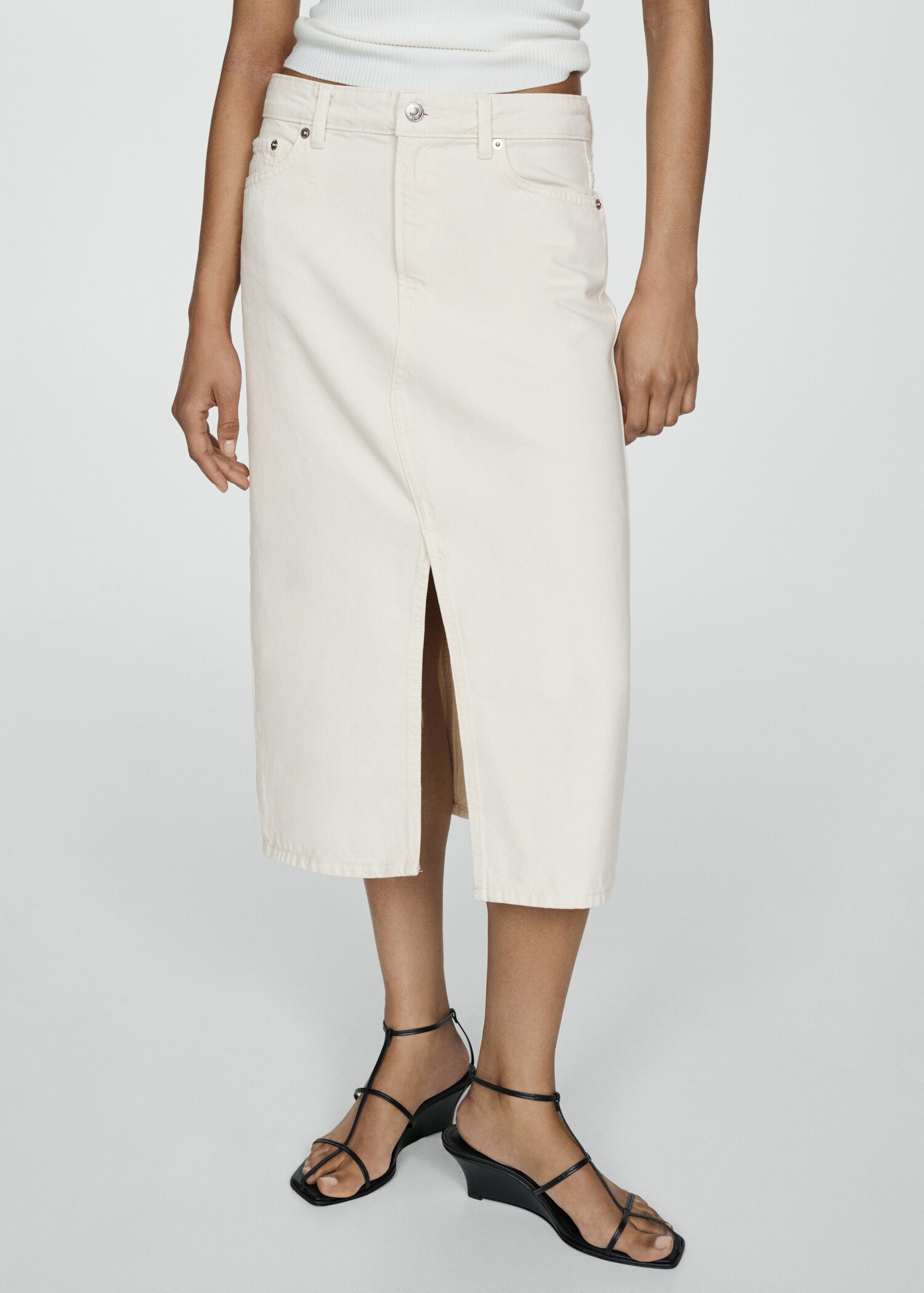 Denim midi-skirt - Details of the article 6