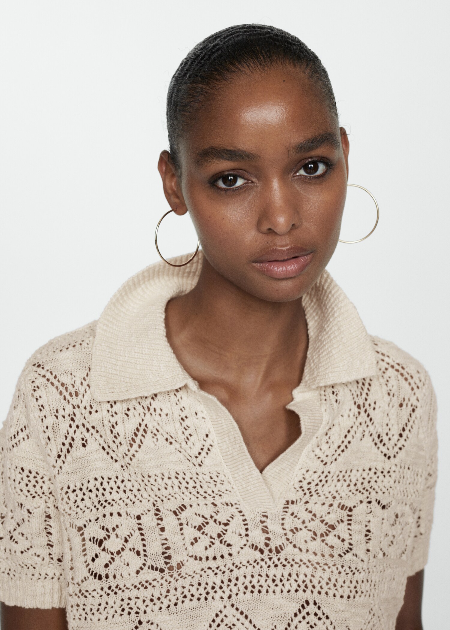 Pull-over maille détails ajourés - Détail de l'article 1