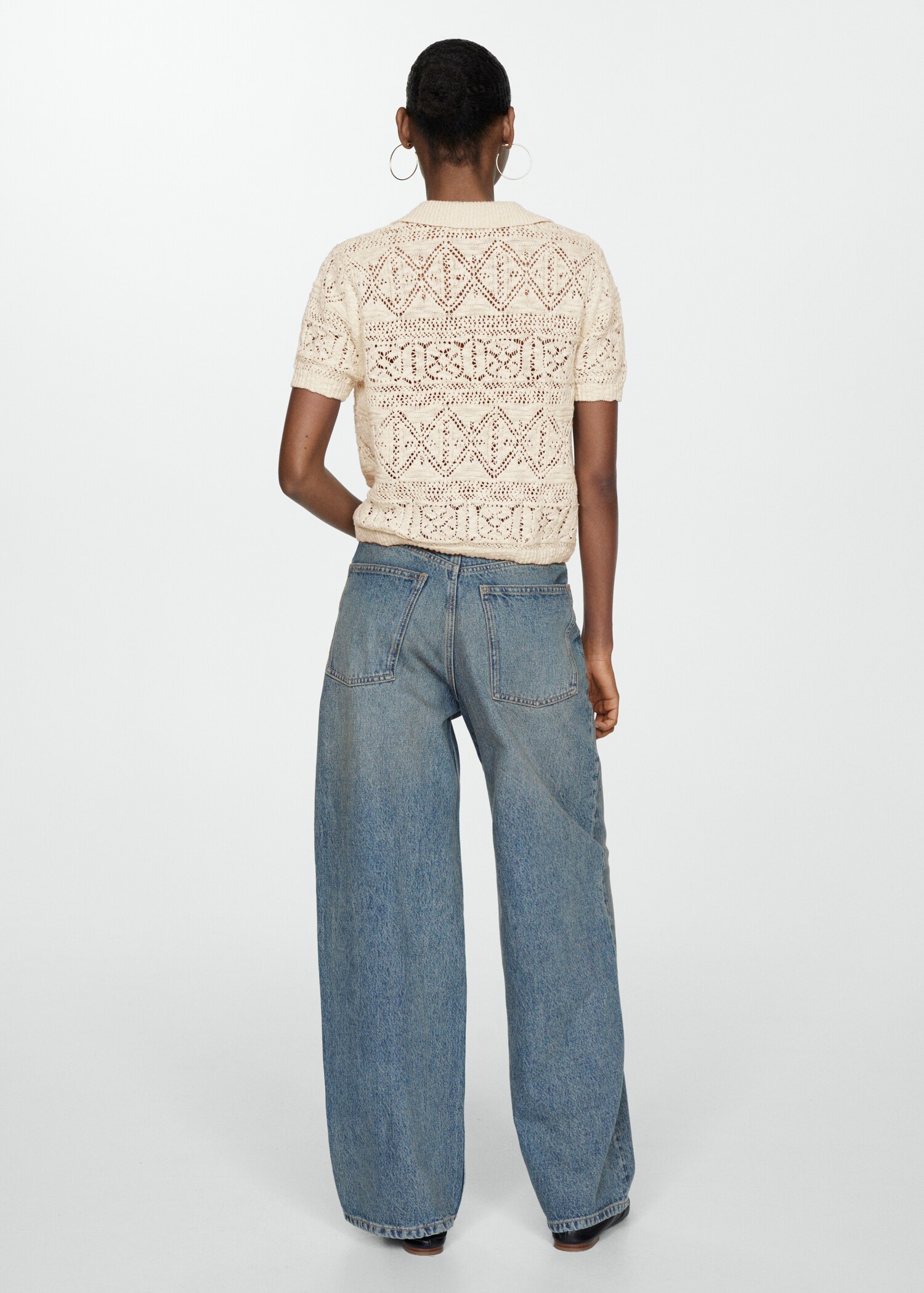 Pull-over maille détails ajourés - Verso de l’article