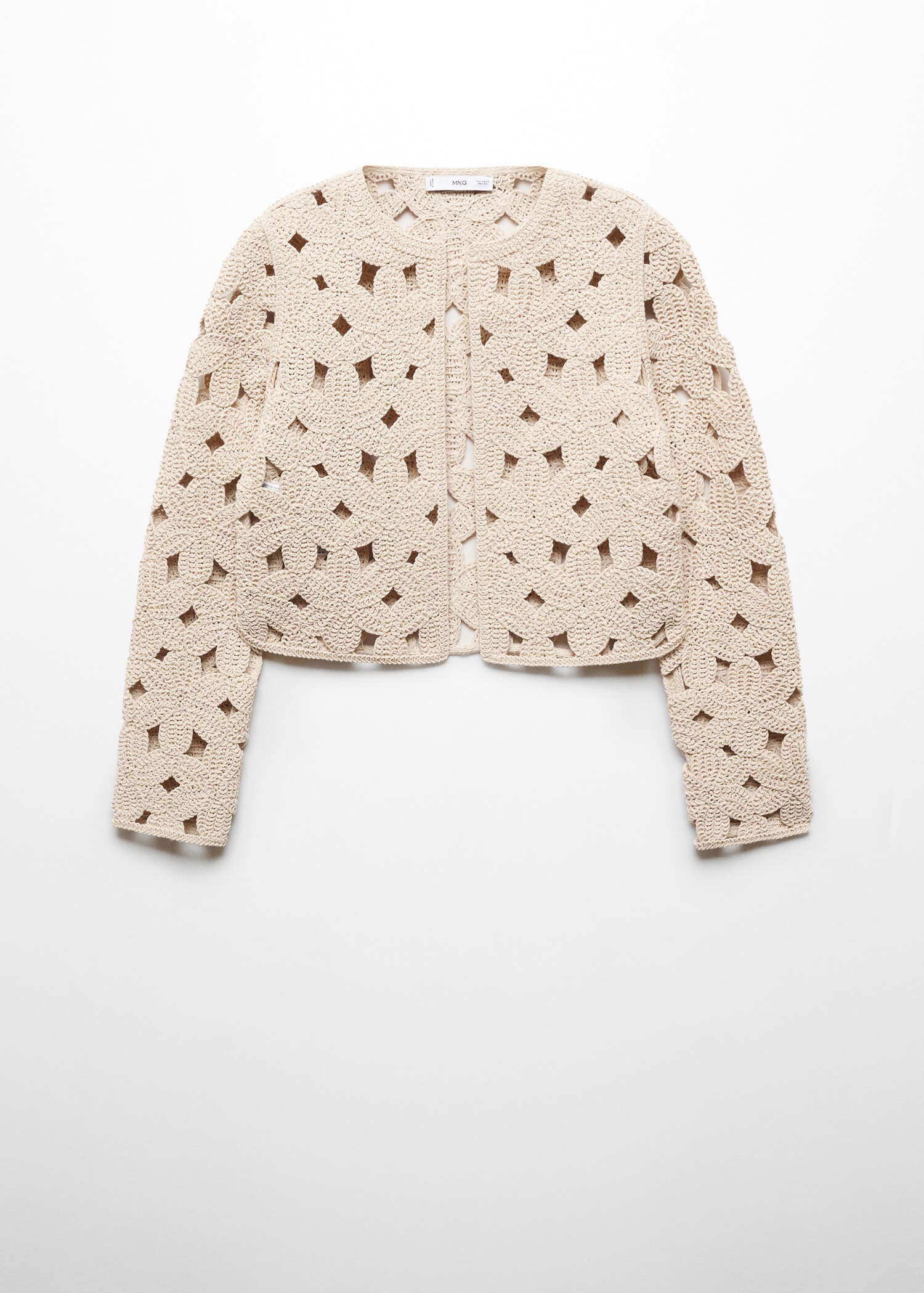 Crochet jacket with openwork details - Article without model