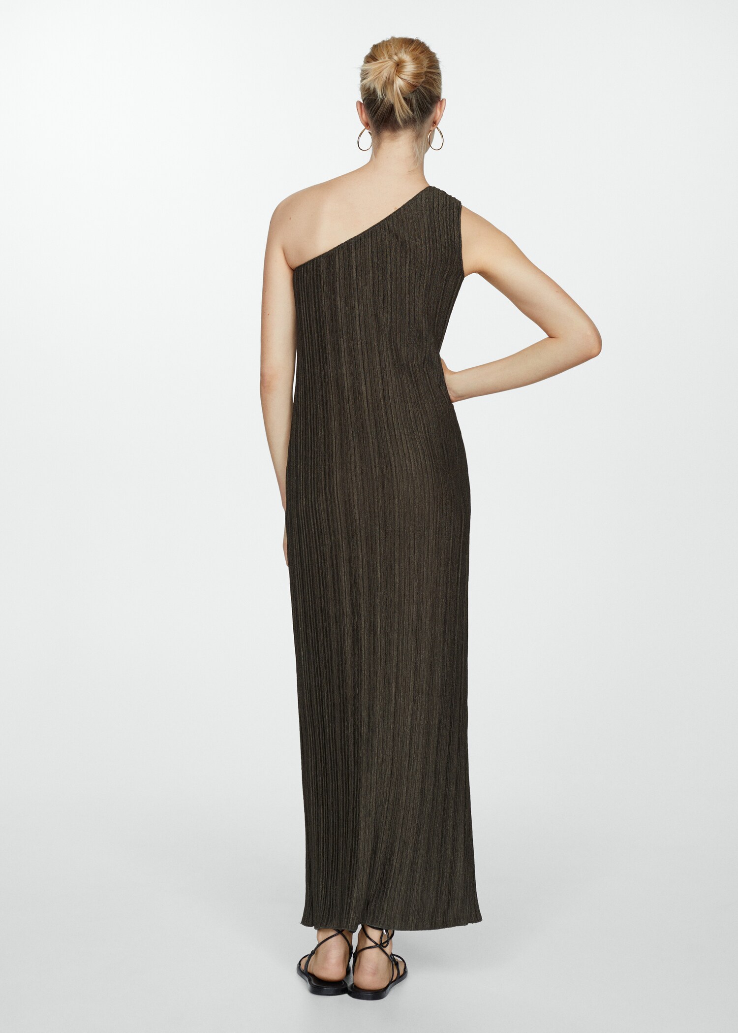 Asymmetrical knit dress - Reverse of the article