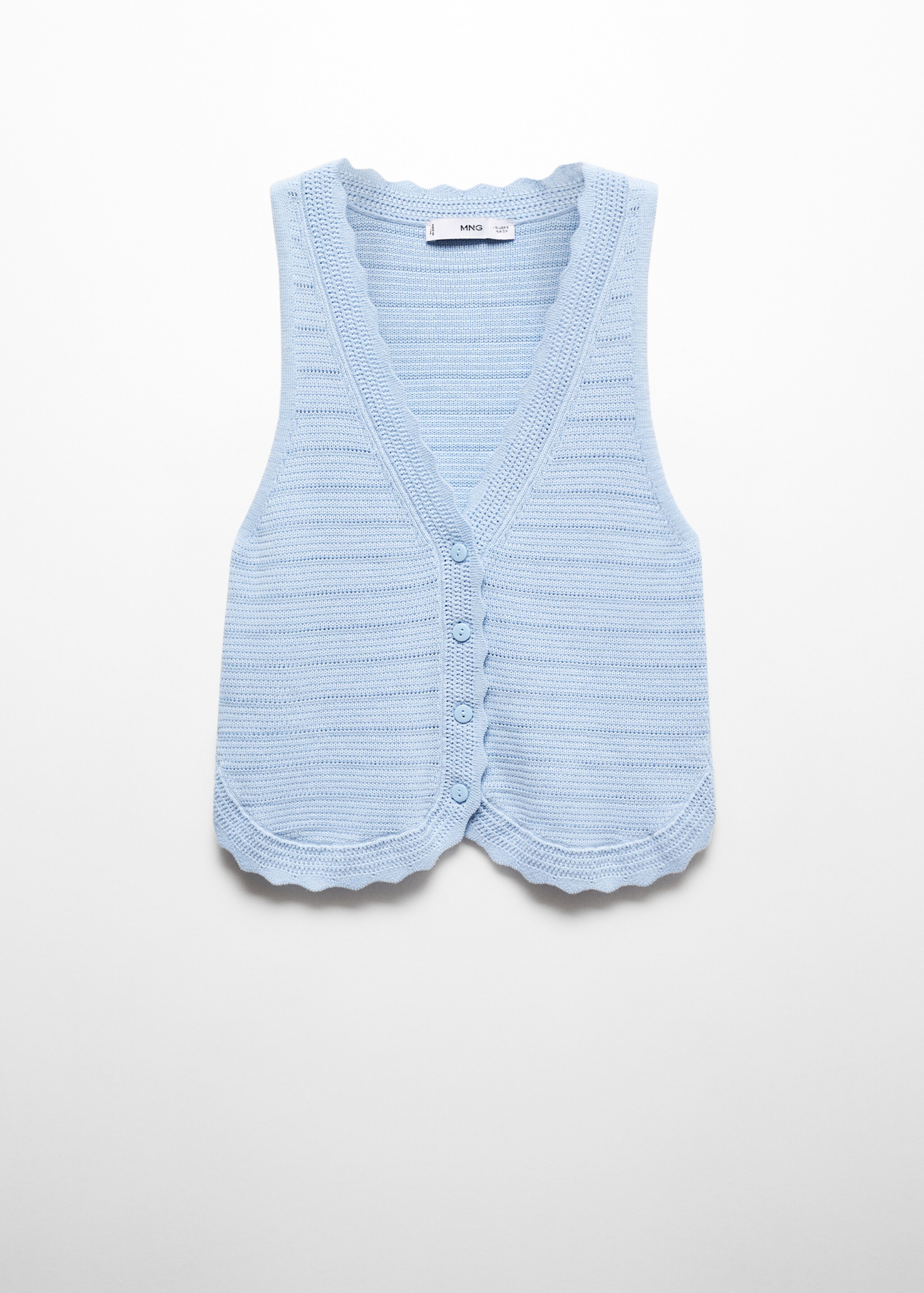 Gilet maille détails ajourés - Article sans modèle