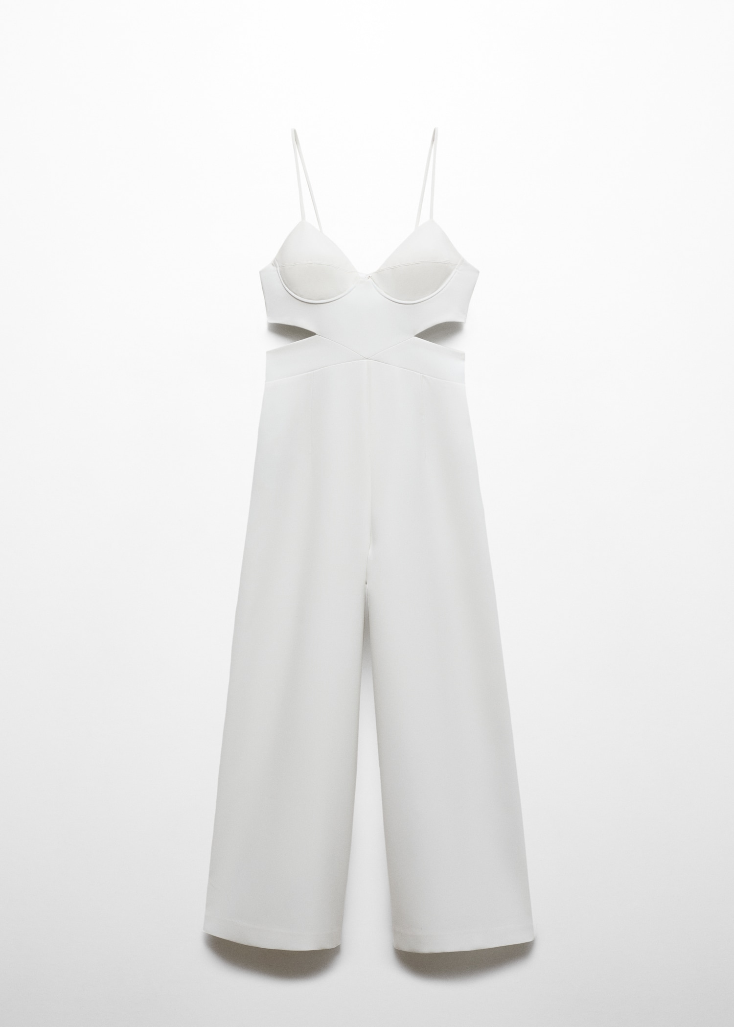 Jumpsuit with straps and side slits Women MANGO OUTLET USA