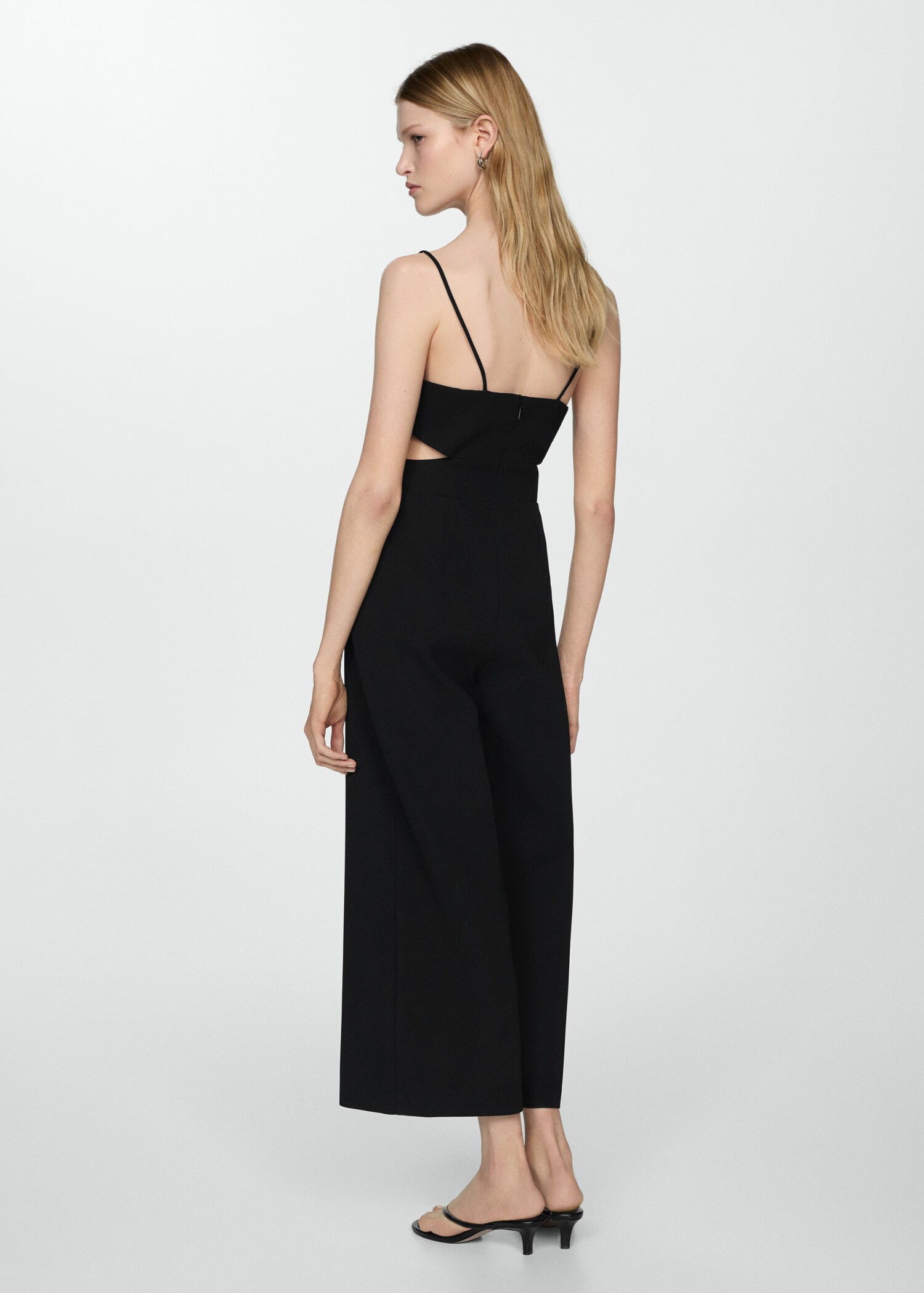 Jumpsuit with straps and side slits - Reverse of the article