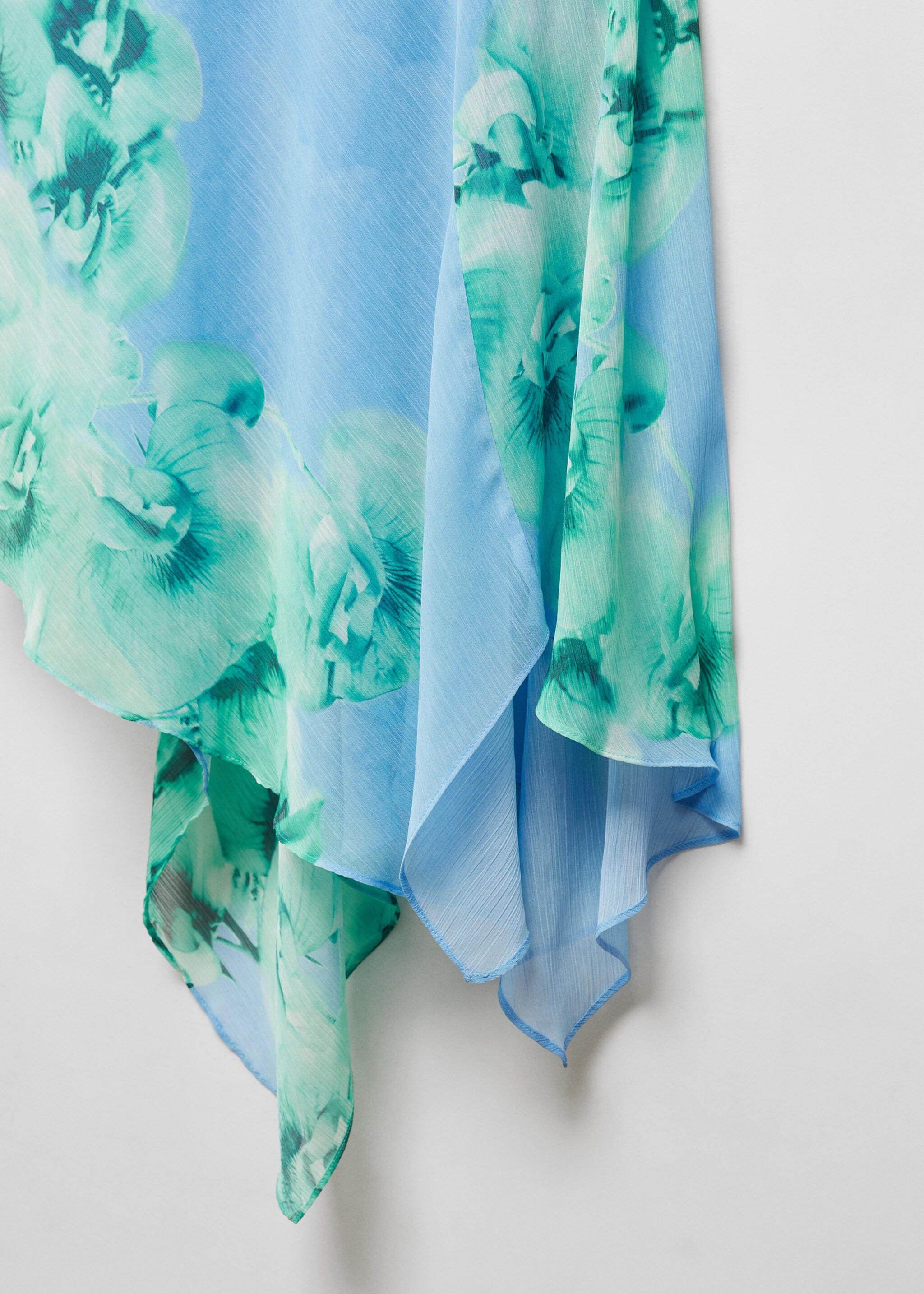 Asymmetrisches Kleid mit Blumenmuster - Detail des Artikels 8