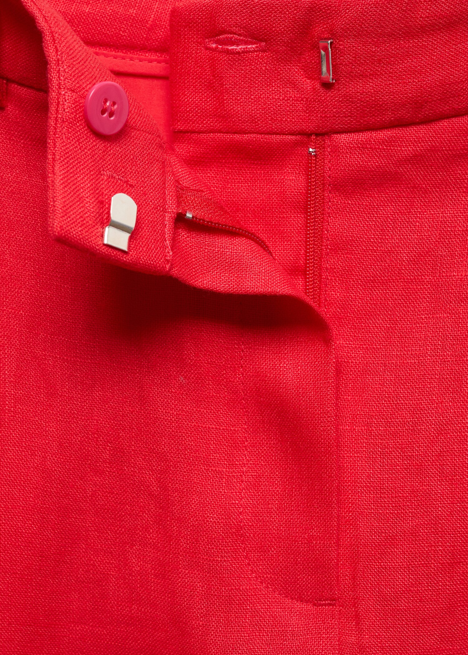 Straight linen-blend trousers - Details of the article 8
