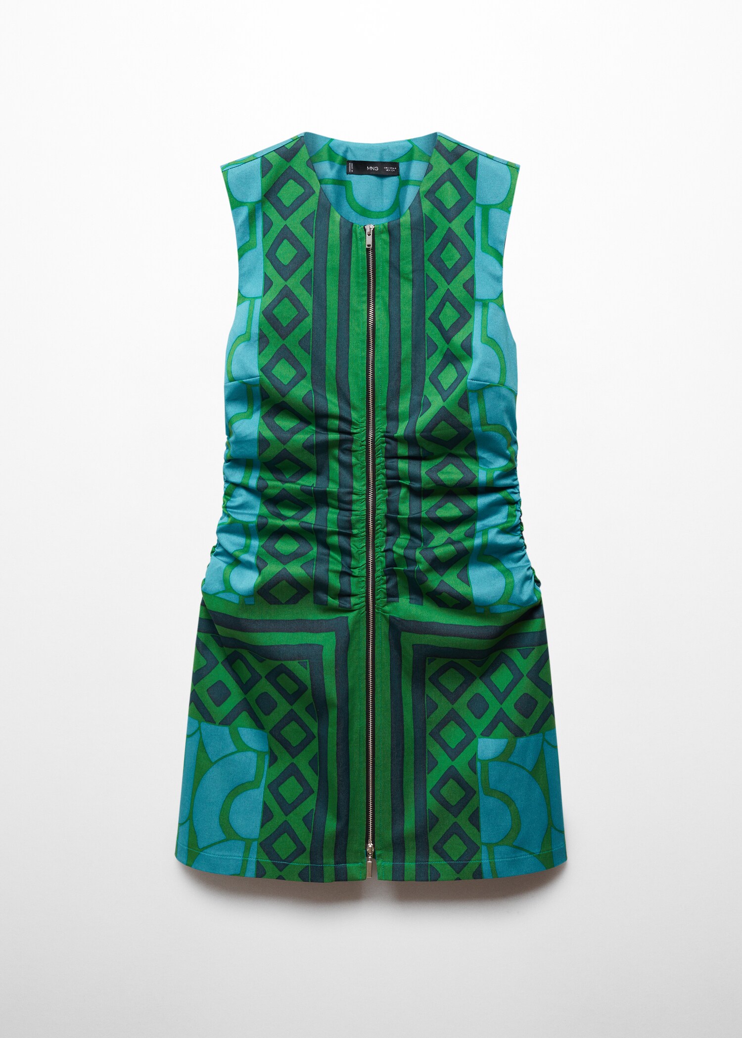 Gemustertes Kleid mit Reißverschluss - Artikel ohne Model
