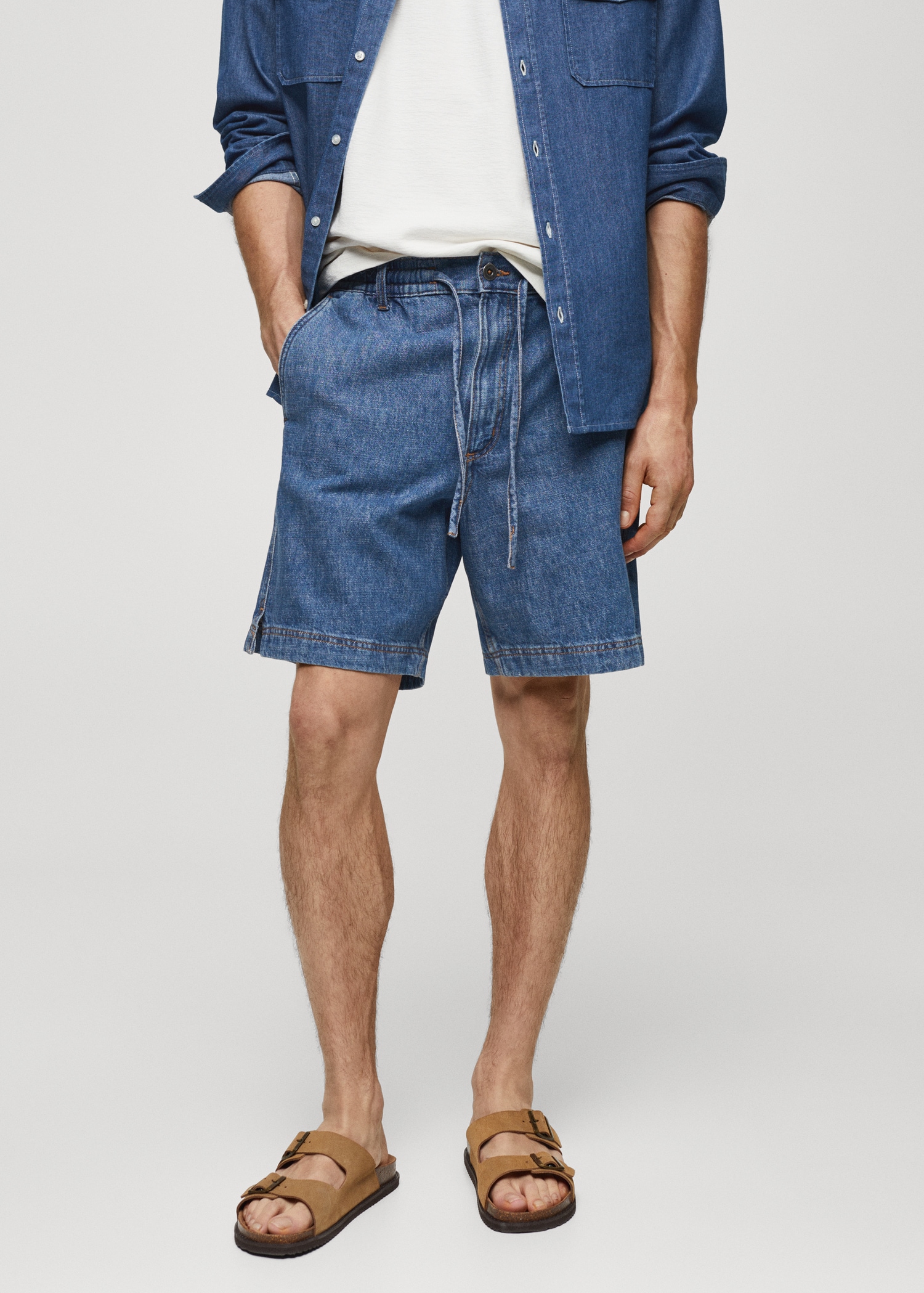 Bermudas denim cordón - Main Image