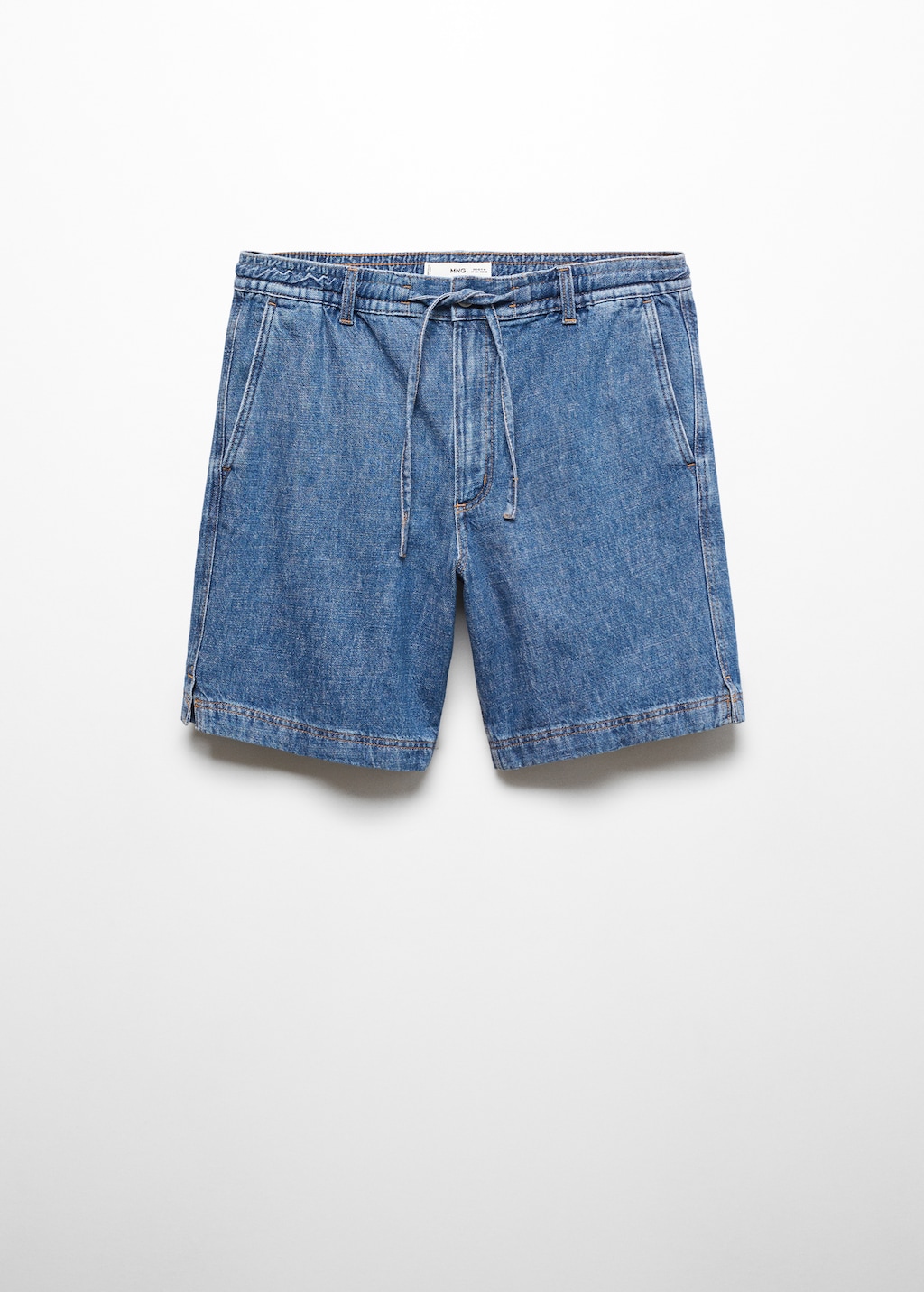★送料・関税込★関税込★OPEN YY★WASHED BERMUDA SHORTS★ Drawstring denim Bermuda shorts - Men | MANGO OUTLET USA