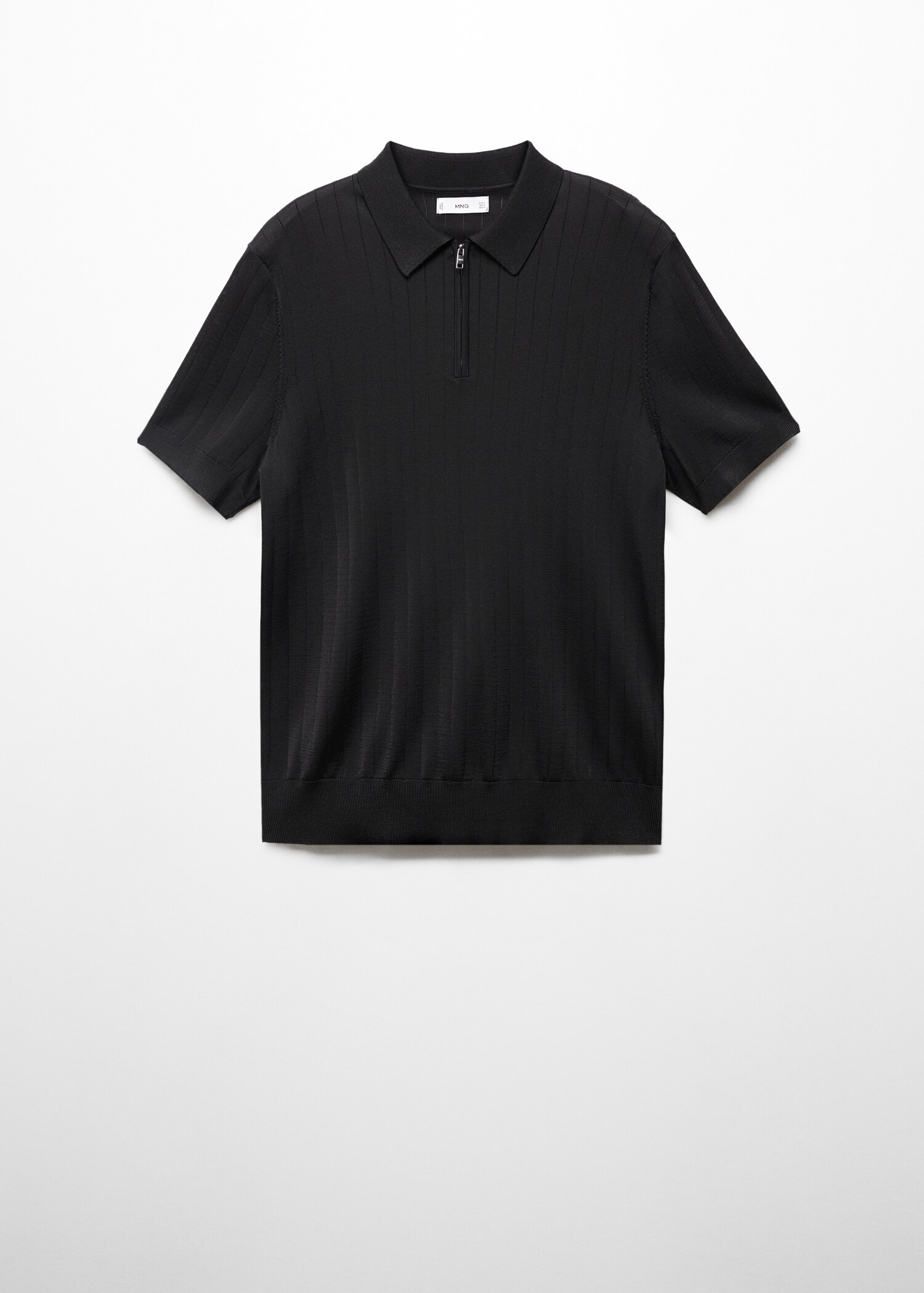 Zip cotton polo shirt - Article without model