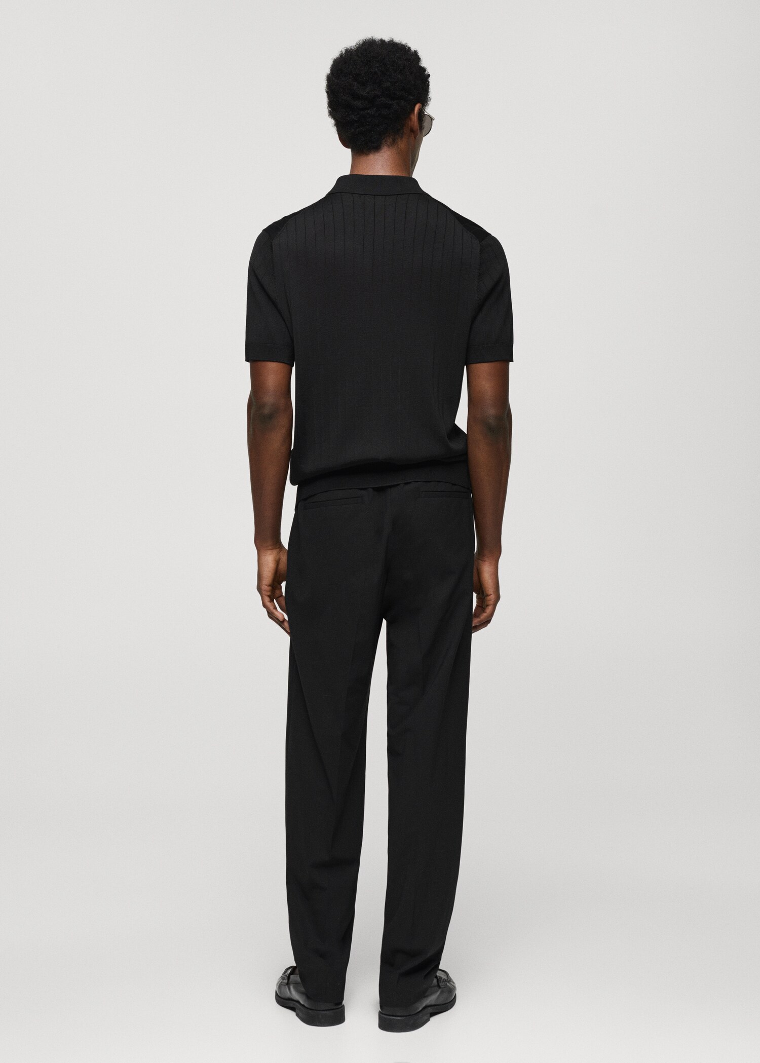 Zip cotton polo shirt - Reverse of the article