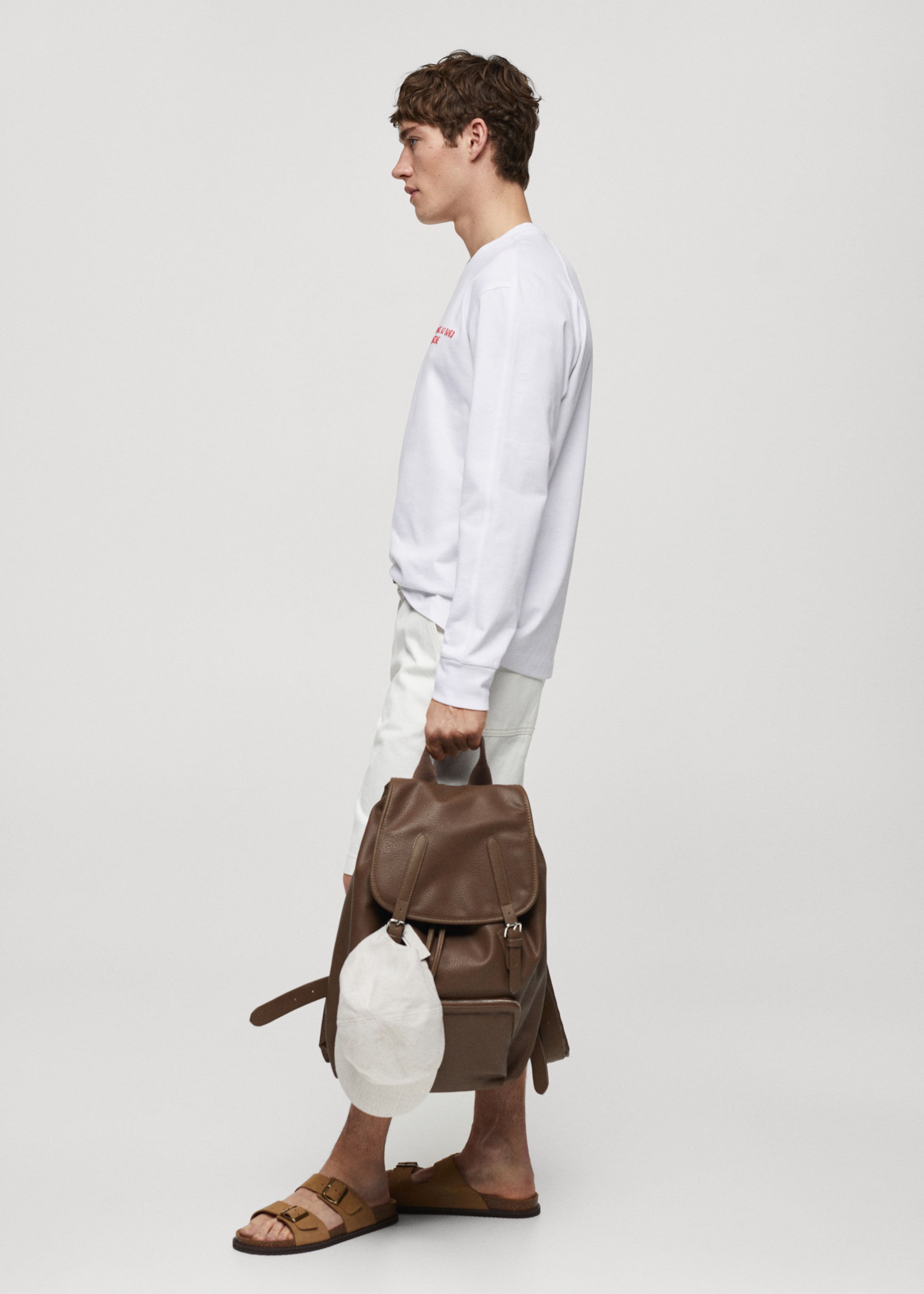 100% cotton sweatshirt with printed drawing - Details of the article 2