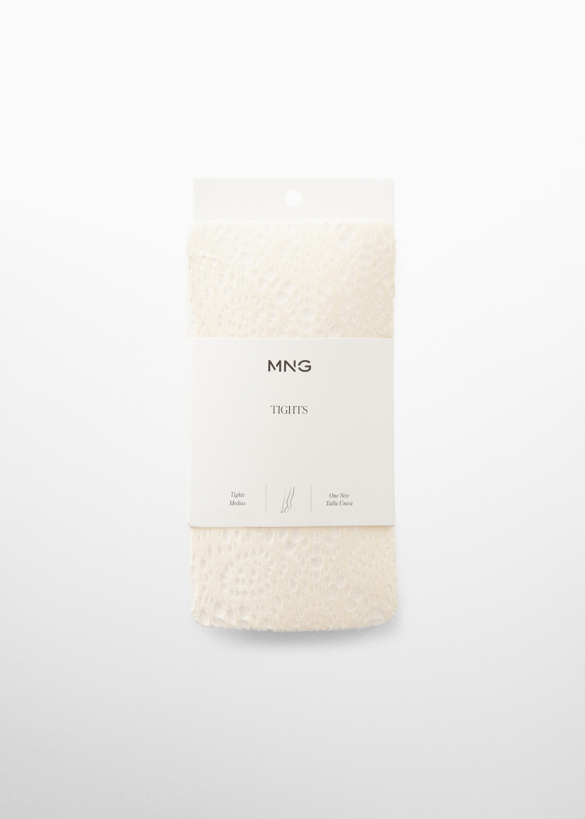 Lace-design stockings - Article without model, Ecru. Ref: 67067716-00.