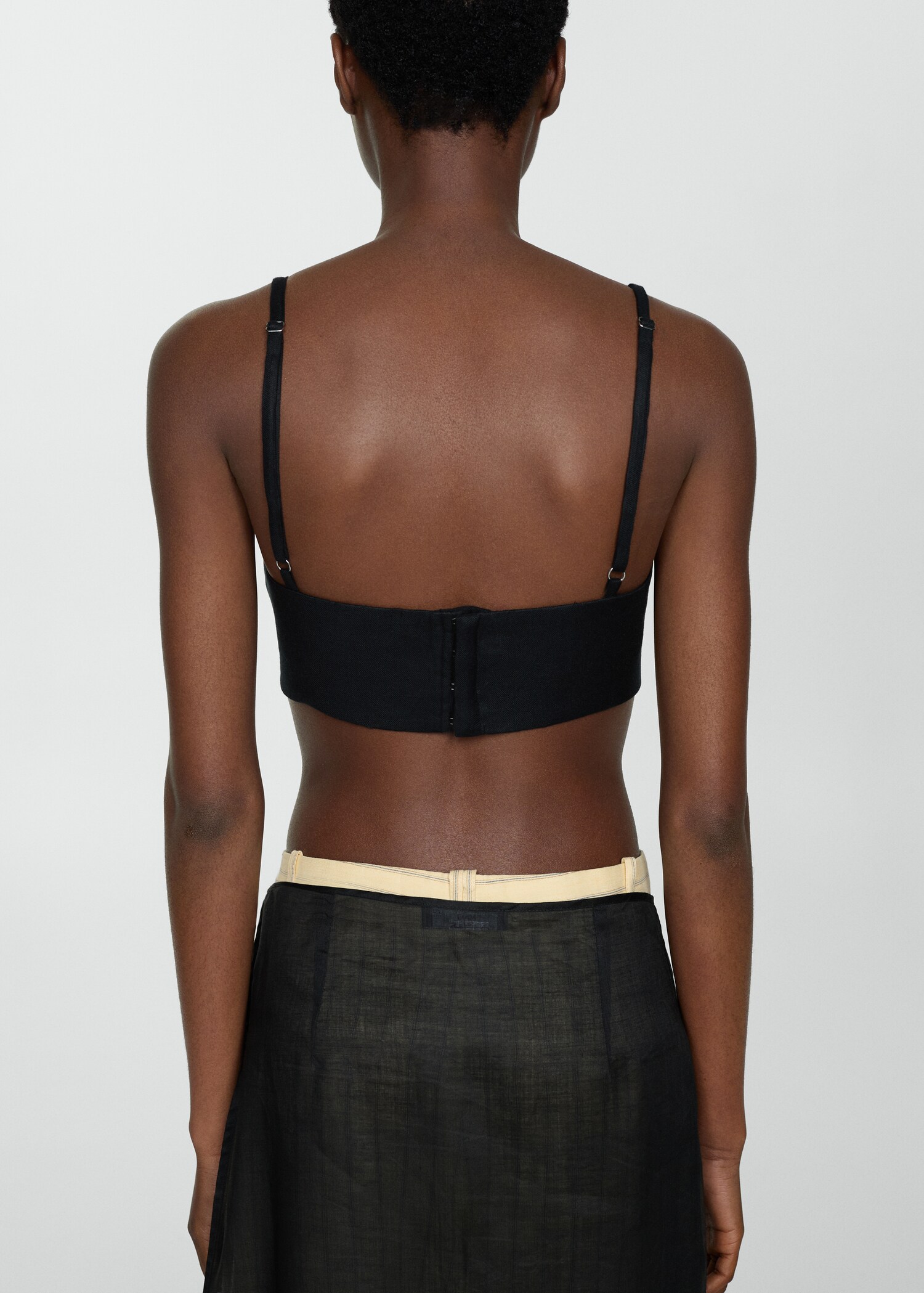 Cropped topp i linne - Artikelns baksida